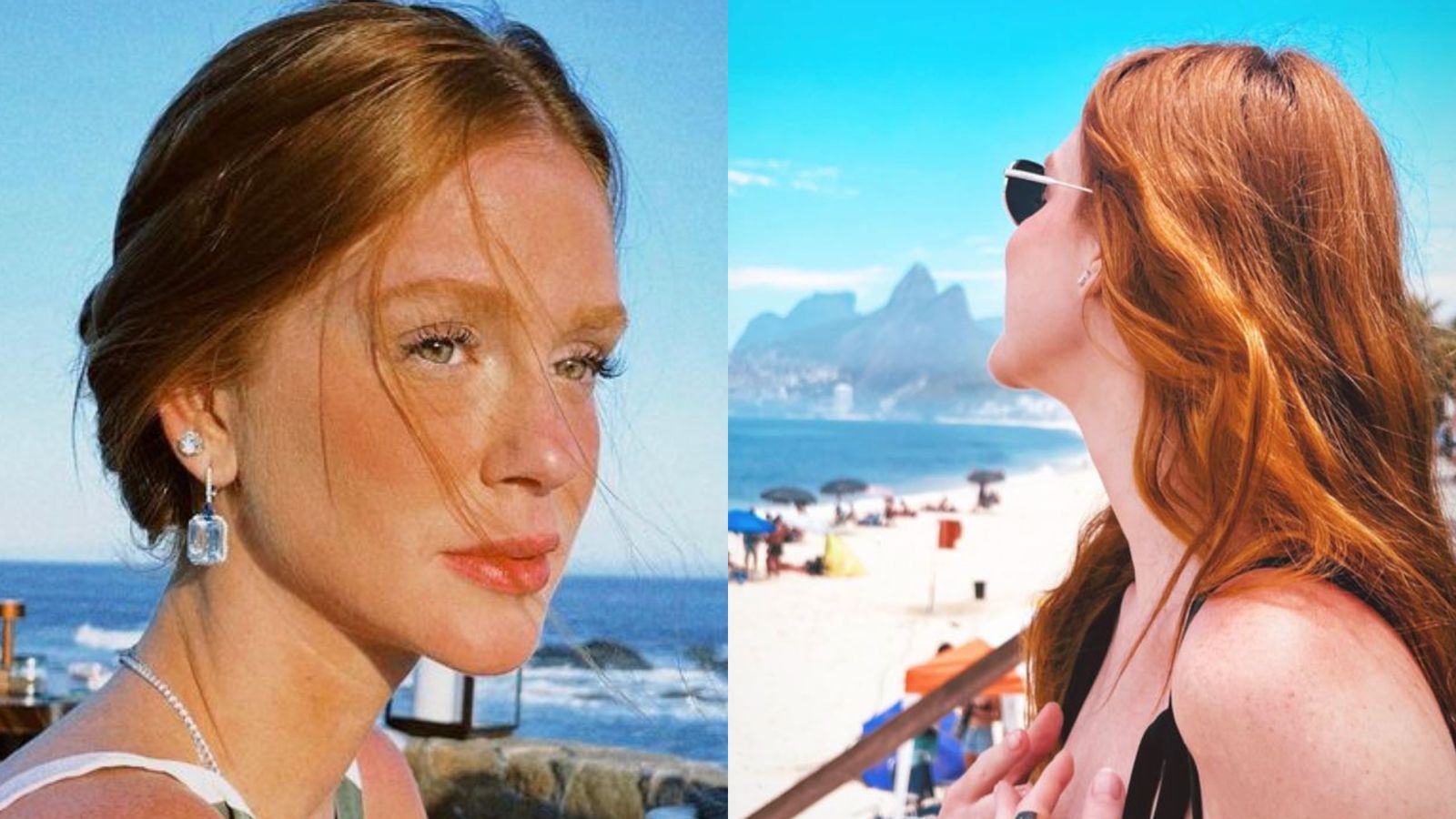 Marina Ruy Barbosa ganha serenata na praia e se diverte