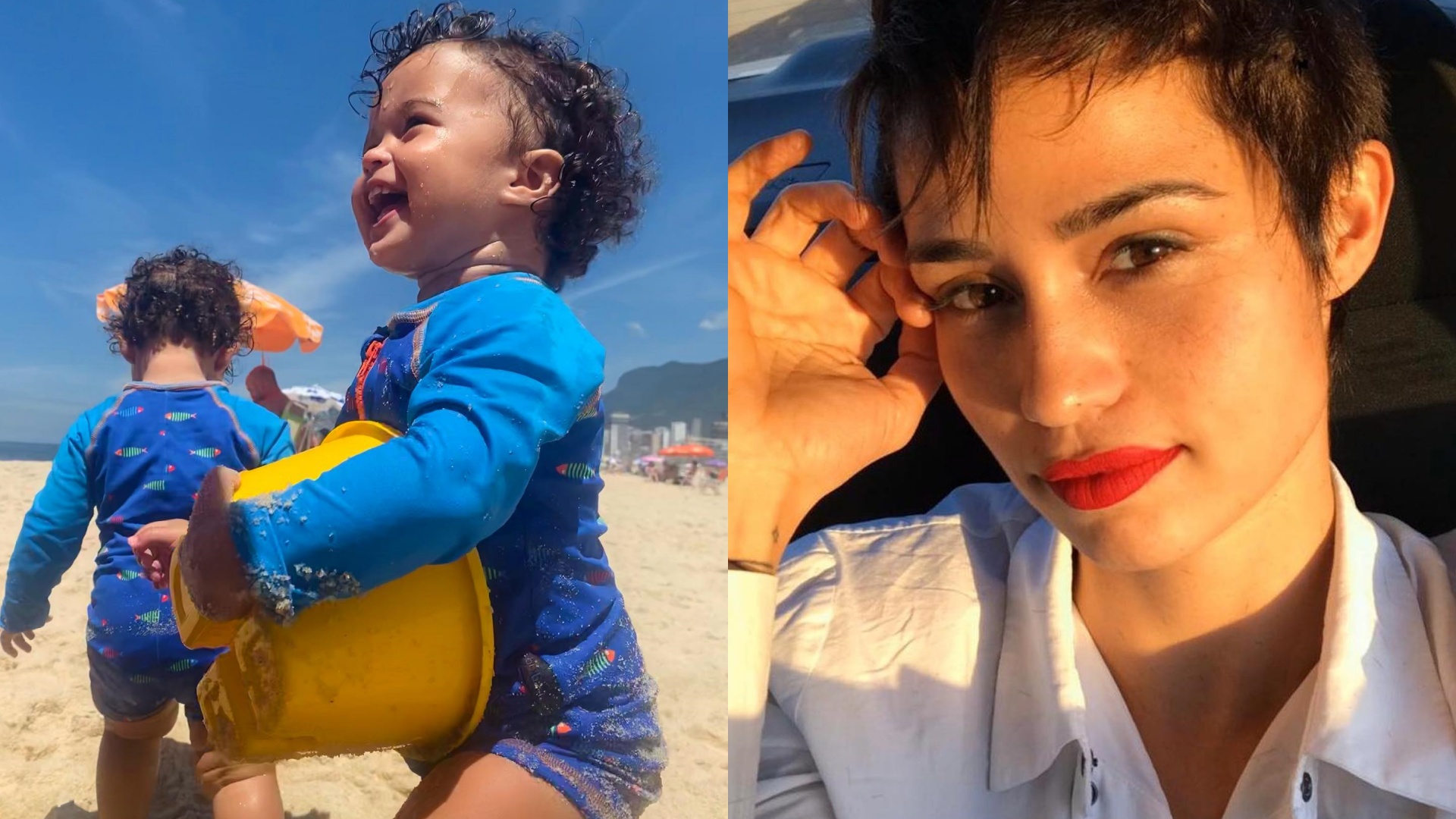 Nanda Costa explode o fofurômetro ao mostrar as filhas brincando na praia: “Musinhas do verão”