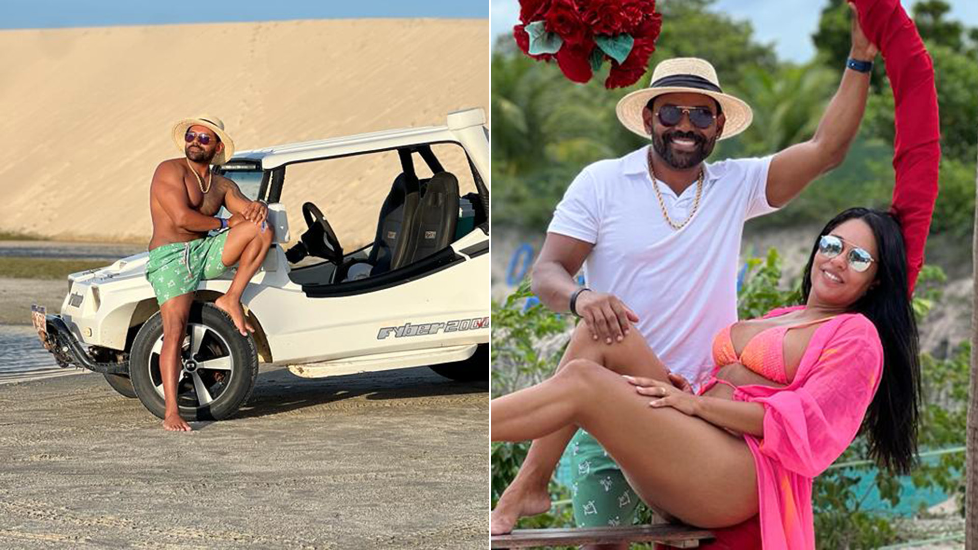Cantor Pablo curte viagem romântica com a esposa, Adriele Campos