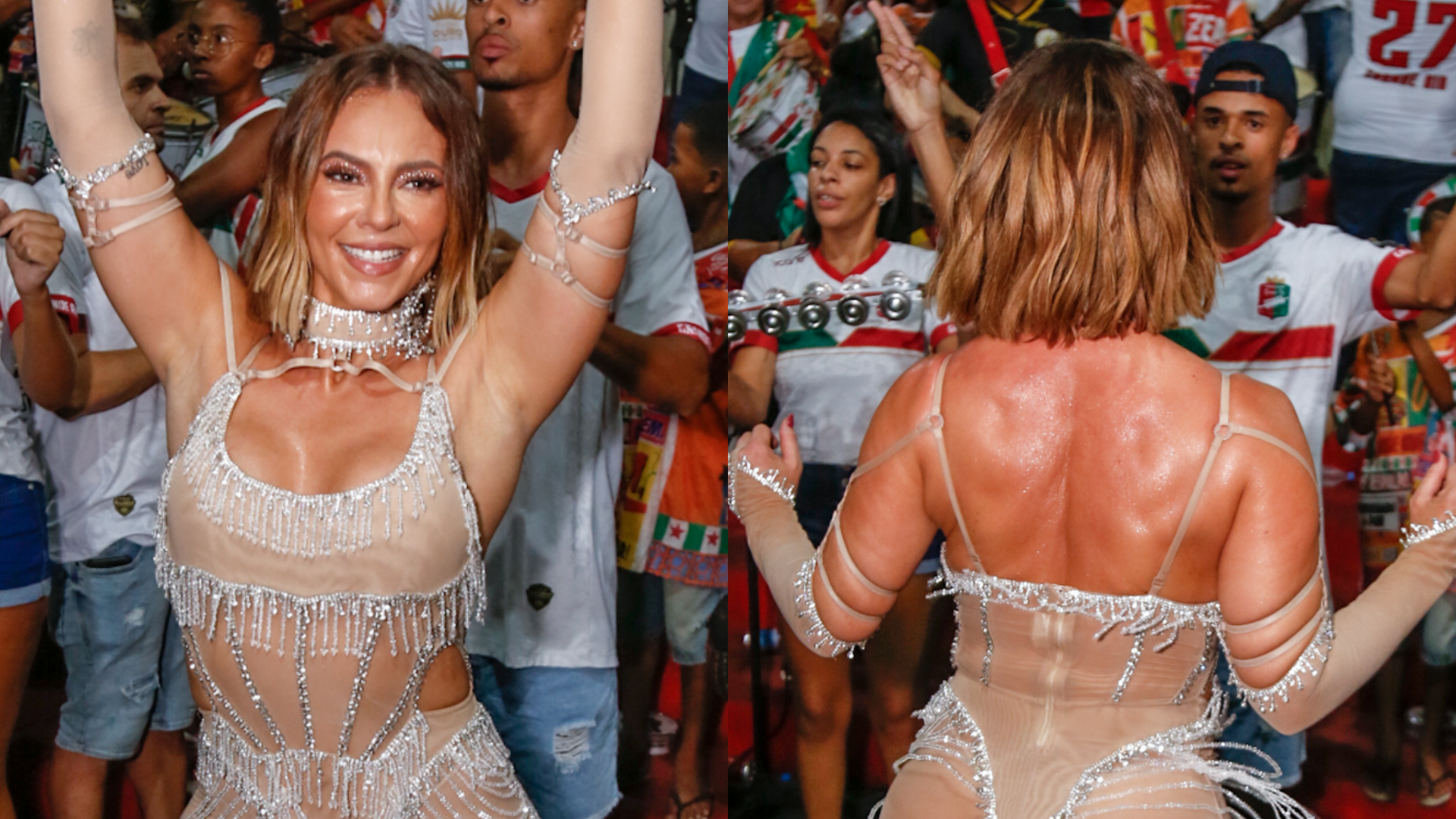 Com novo visual, Paolla Oliveira deixa corpaço à mostra em look todo recortado e transparente