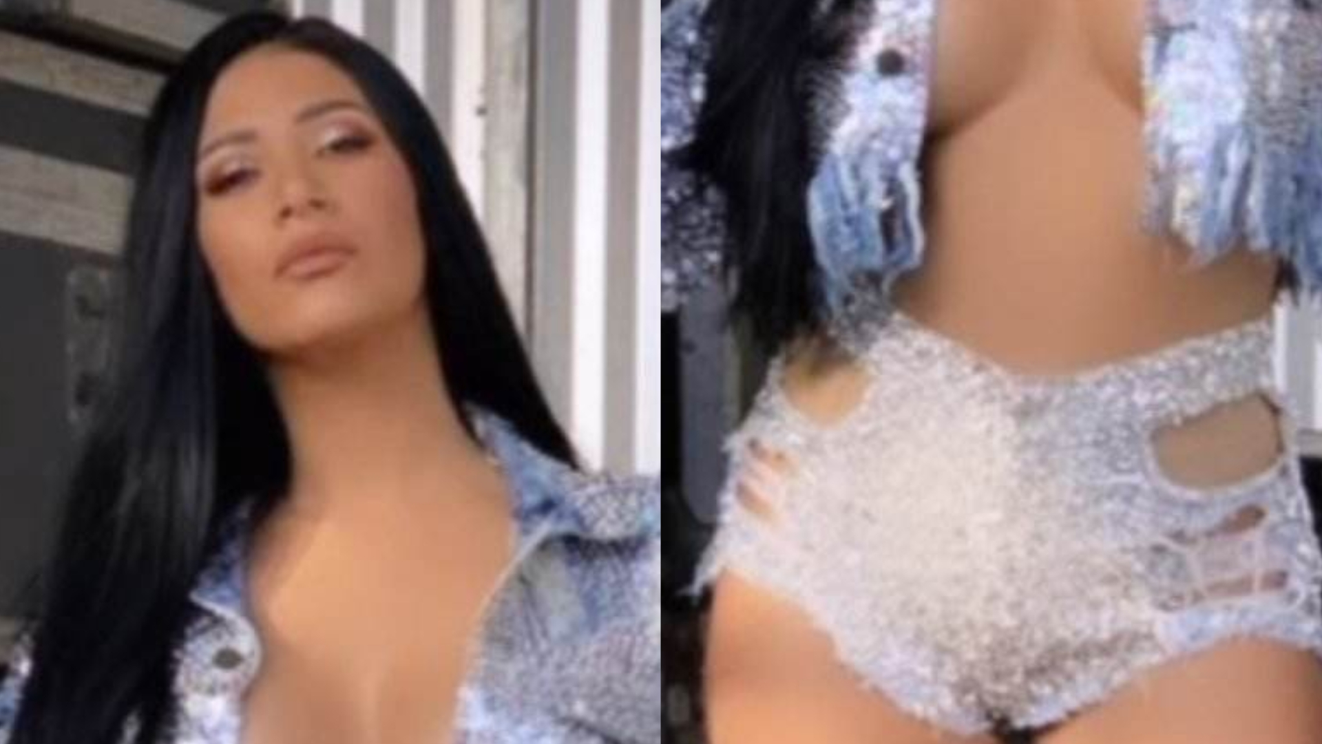 Sem sutiã, Simaria quase mostra demais em look com jaqueta aberta