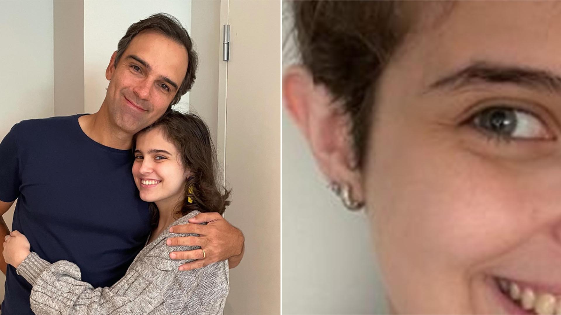 Filha de Tadeu Schmidt faz mudança radical no cabelo: ‘Não foram só as pontas’
