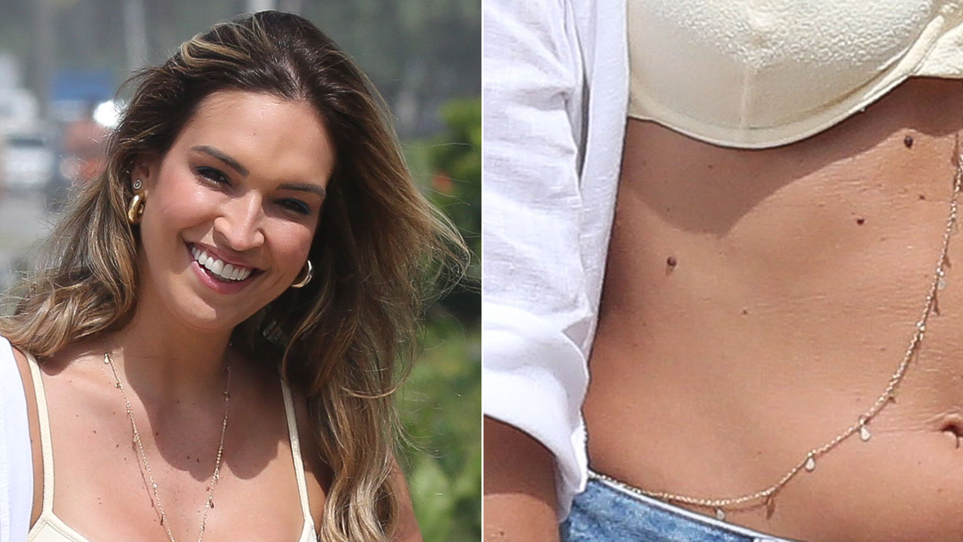 Talitha Morete deixa a barriga de fora em ensaio ao ar livre