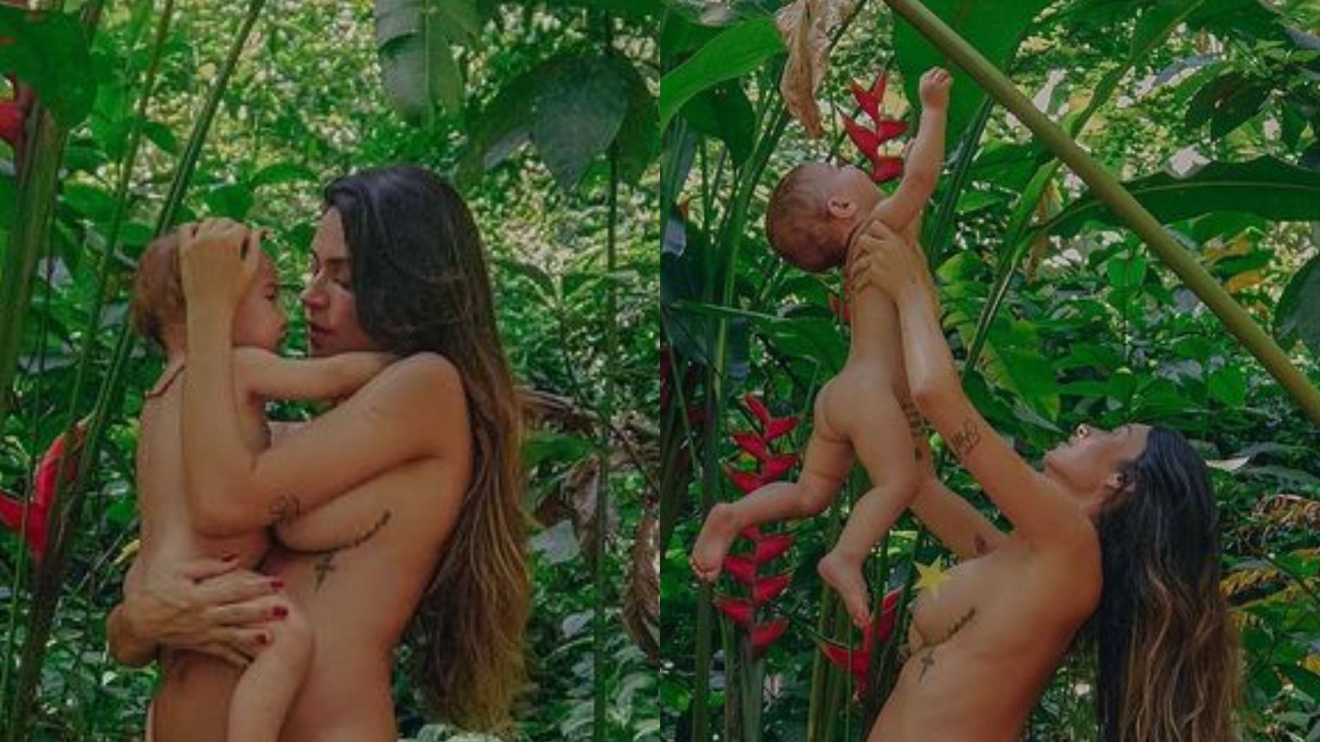 Completamente nua, Thaila Ayala exibe o barrigão em meio a natureza: “Perfeição!”
