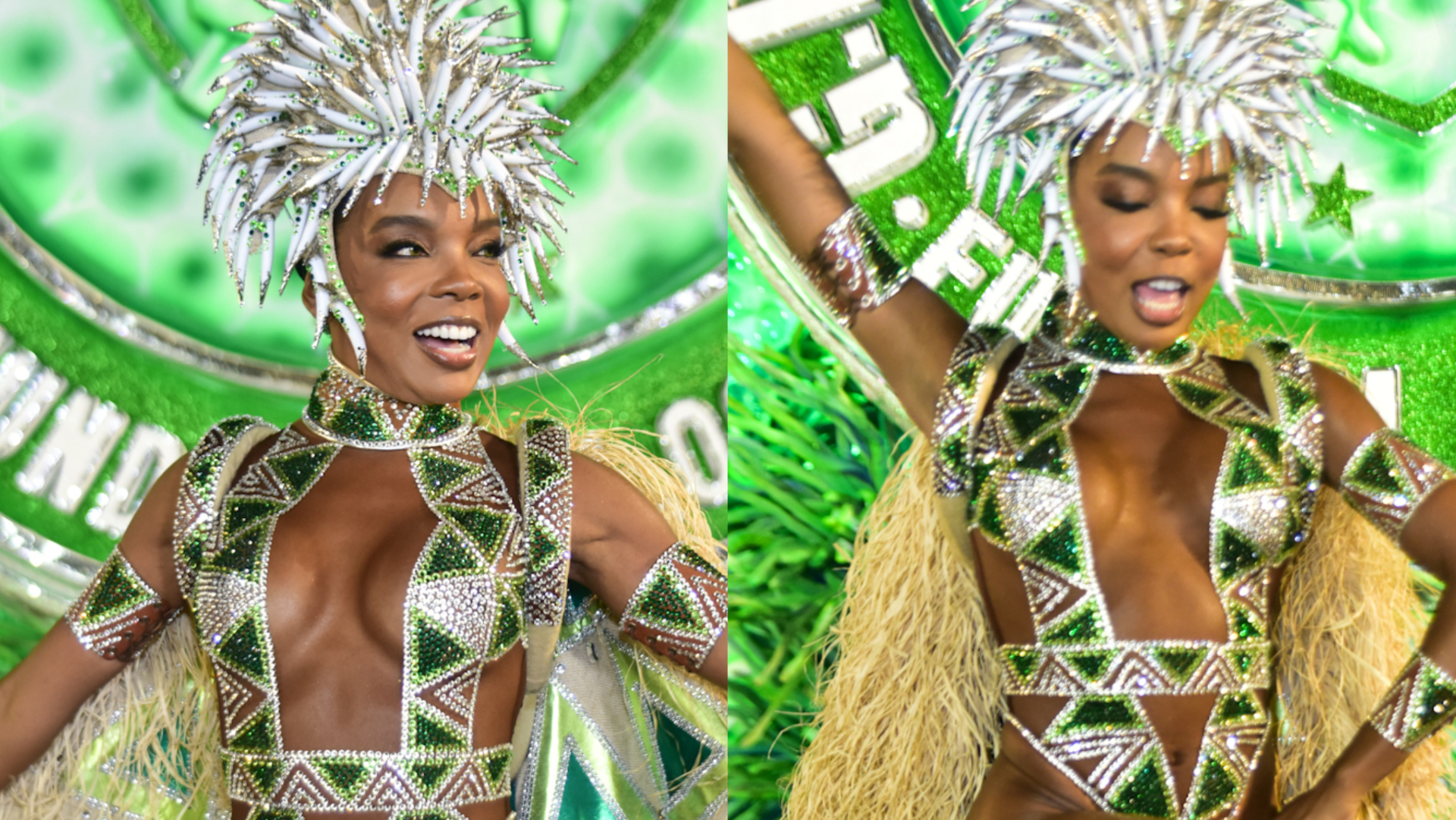 Thelma Assis exibe corpaço desenhado em fantasia cavada de Carnaval