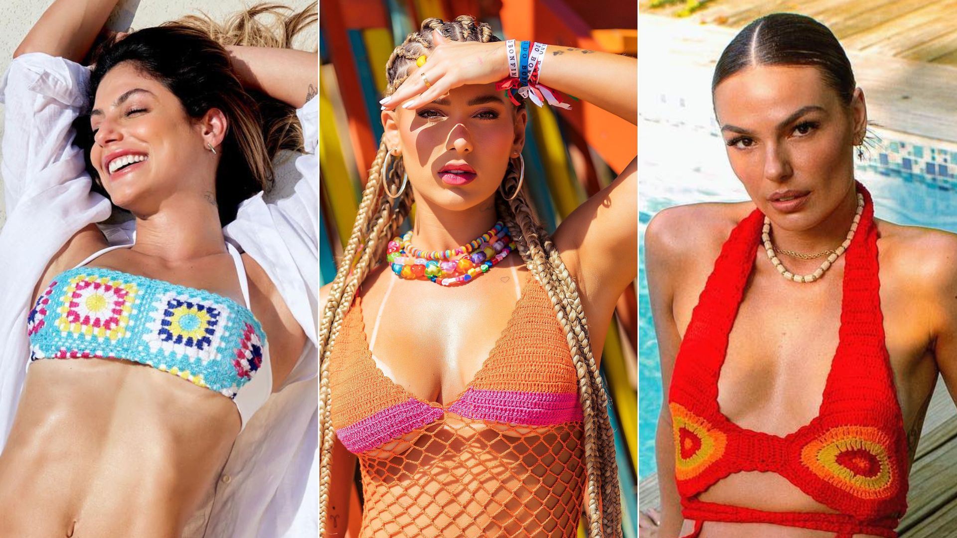 De Virginia a Jade Picon: Biquínis de tricô voltam a ser tendência para o verão 2023; veja fotos