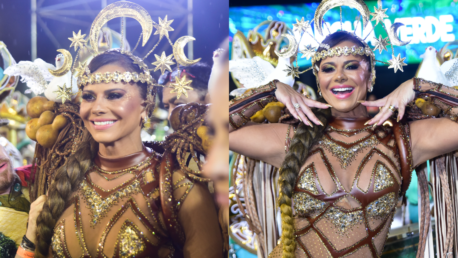 Com a Mancha Verde, Viviane Araujo quebra tudo em primeiro desfile após gravidez