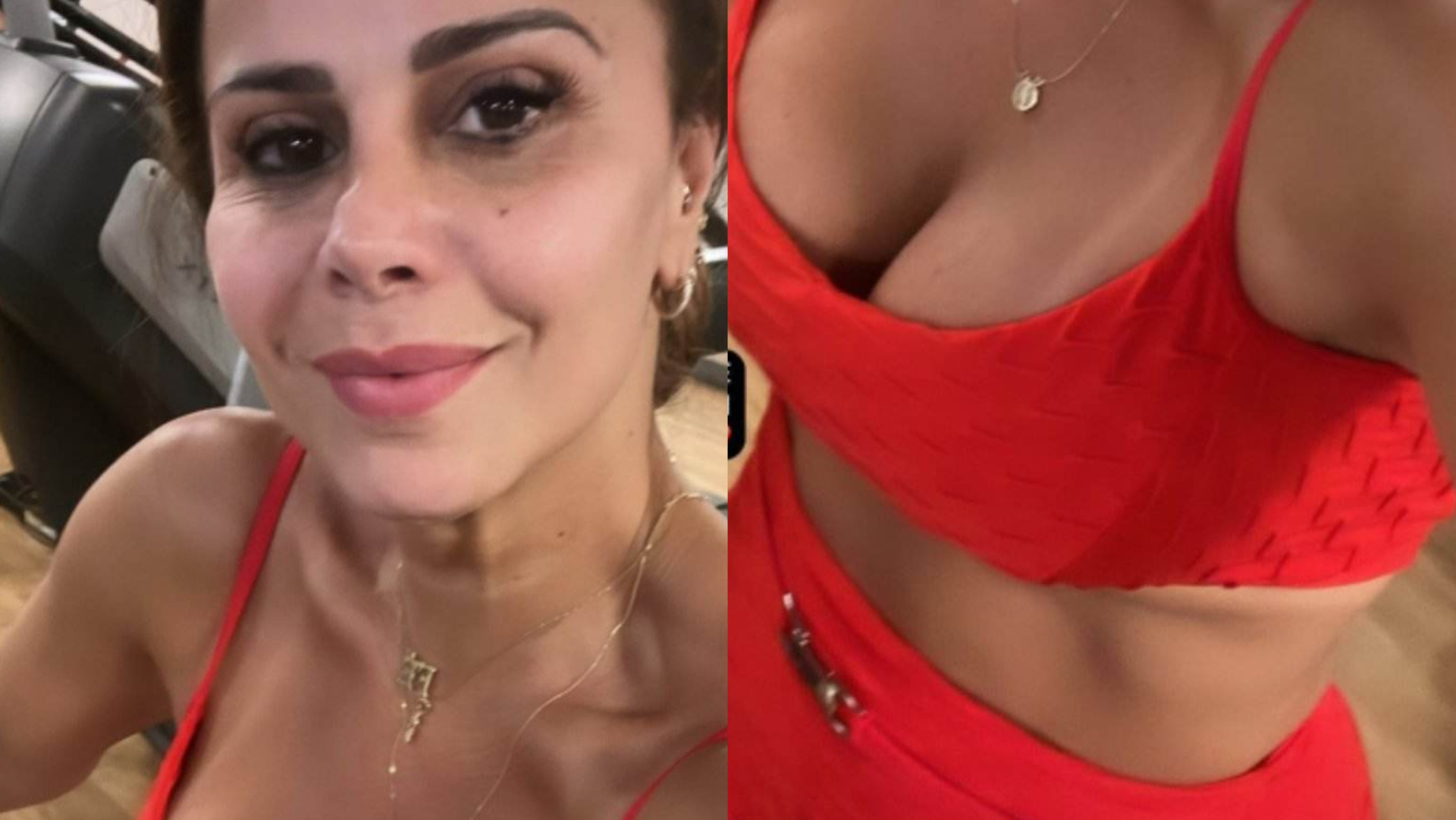 Viviane Araújo surge magérrima na academia: ”Cansadinha”