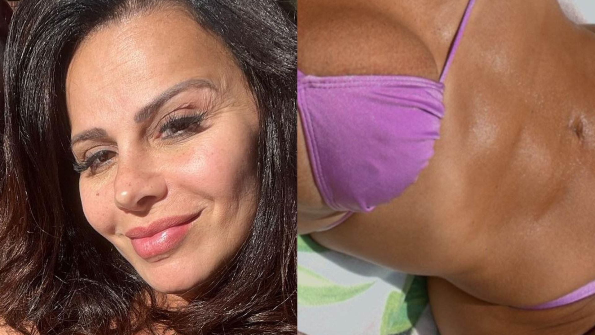 De biquíni, Viviane Araújo choca com corpaço mega torneado: ”Pegando um bronze”