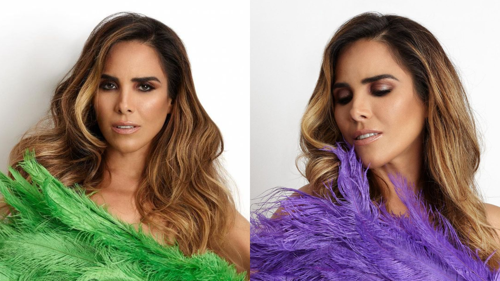 Wanessa Camargo surge usando apenas plumas: ”Um ótimo Carnaval pra vocês”