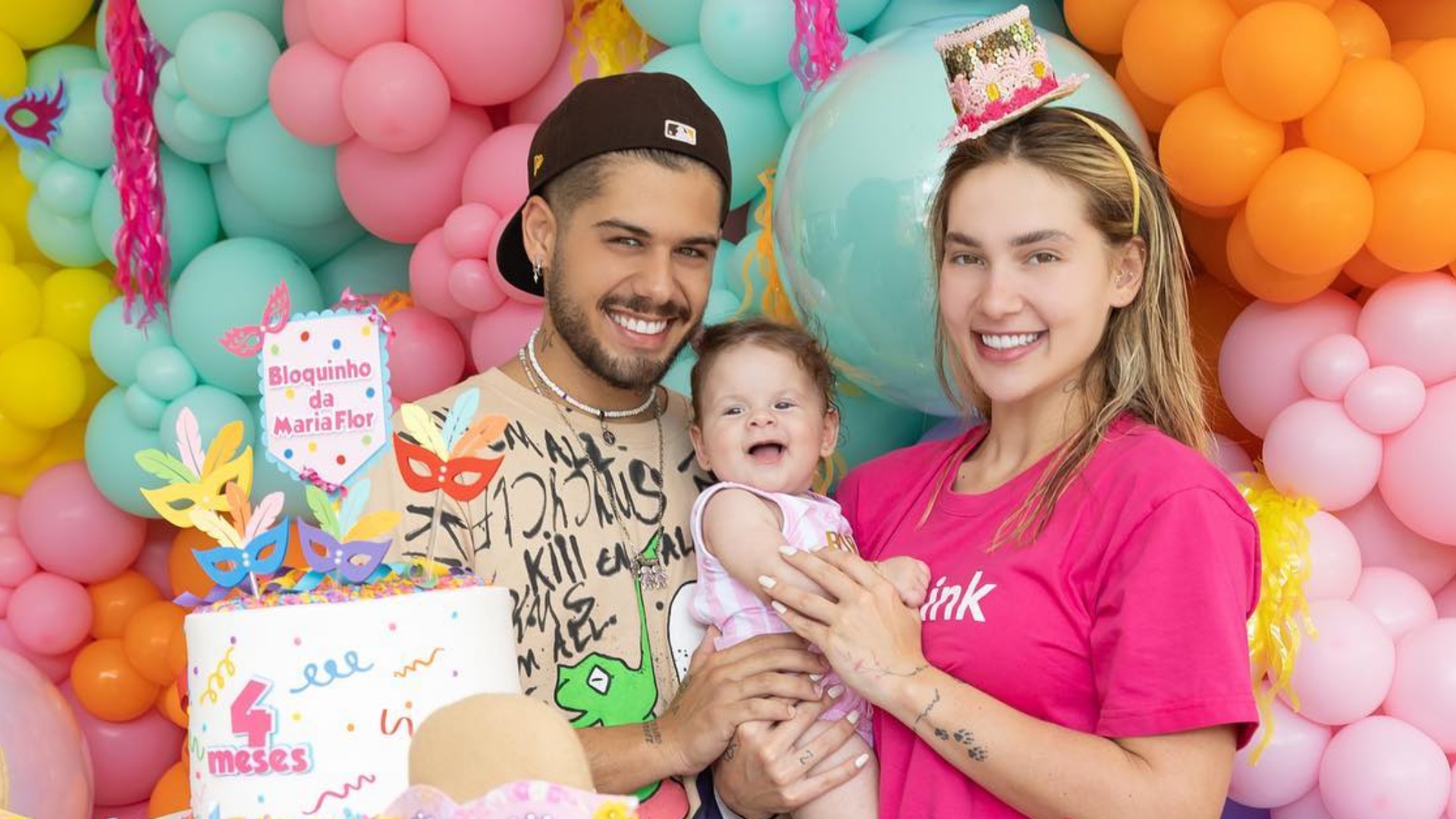 Com cliques encantadores, Zé Felipe se derrete ao comemorar o quarto mês da filha: “Nossa Florzinha”