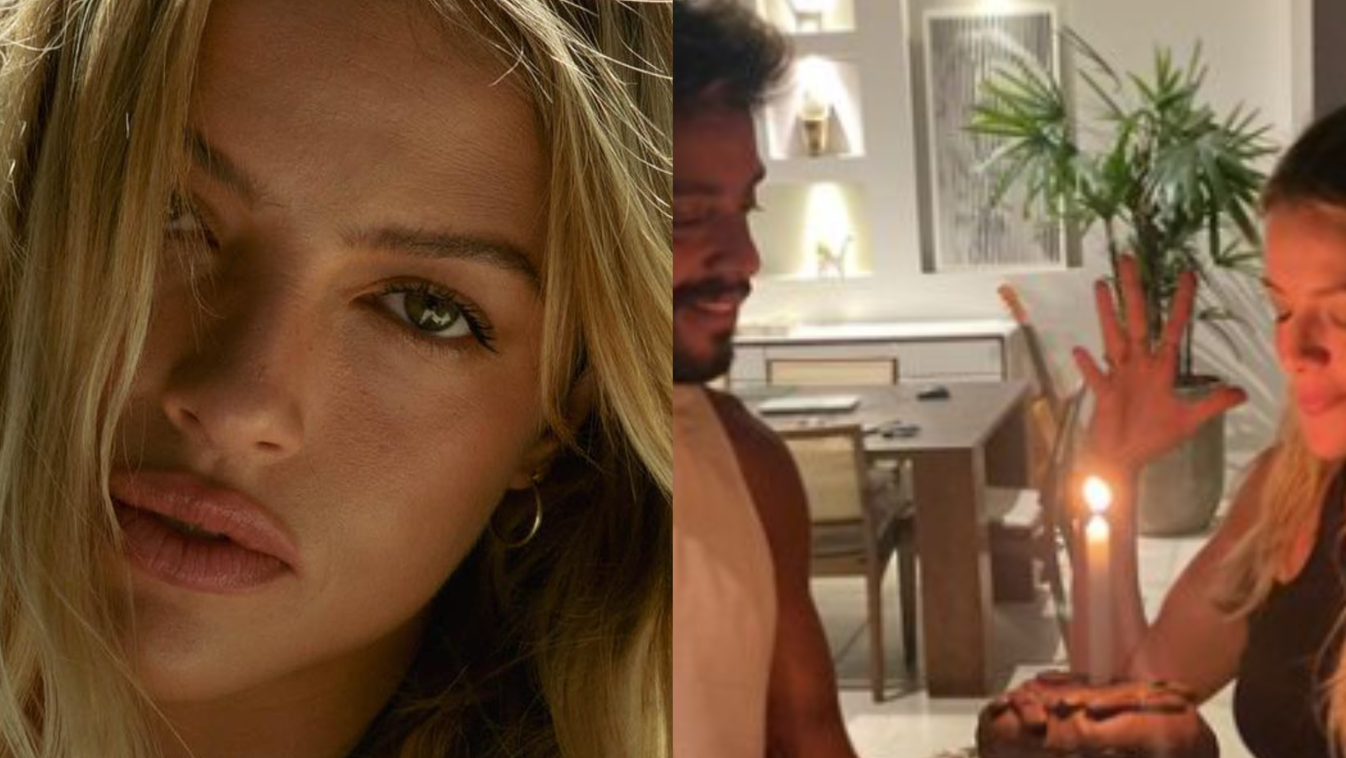 Agatha Moreira ganha bolo de Rodrigo Simas e surpreende ao surgir com cabelos loiros: ”Gata”