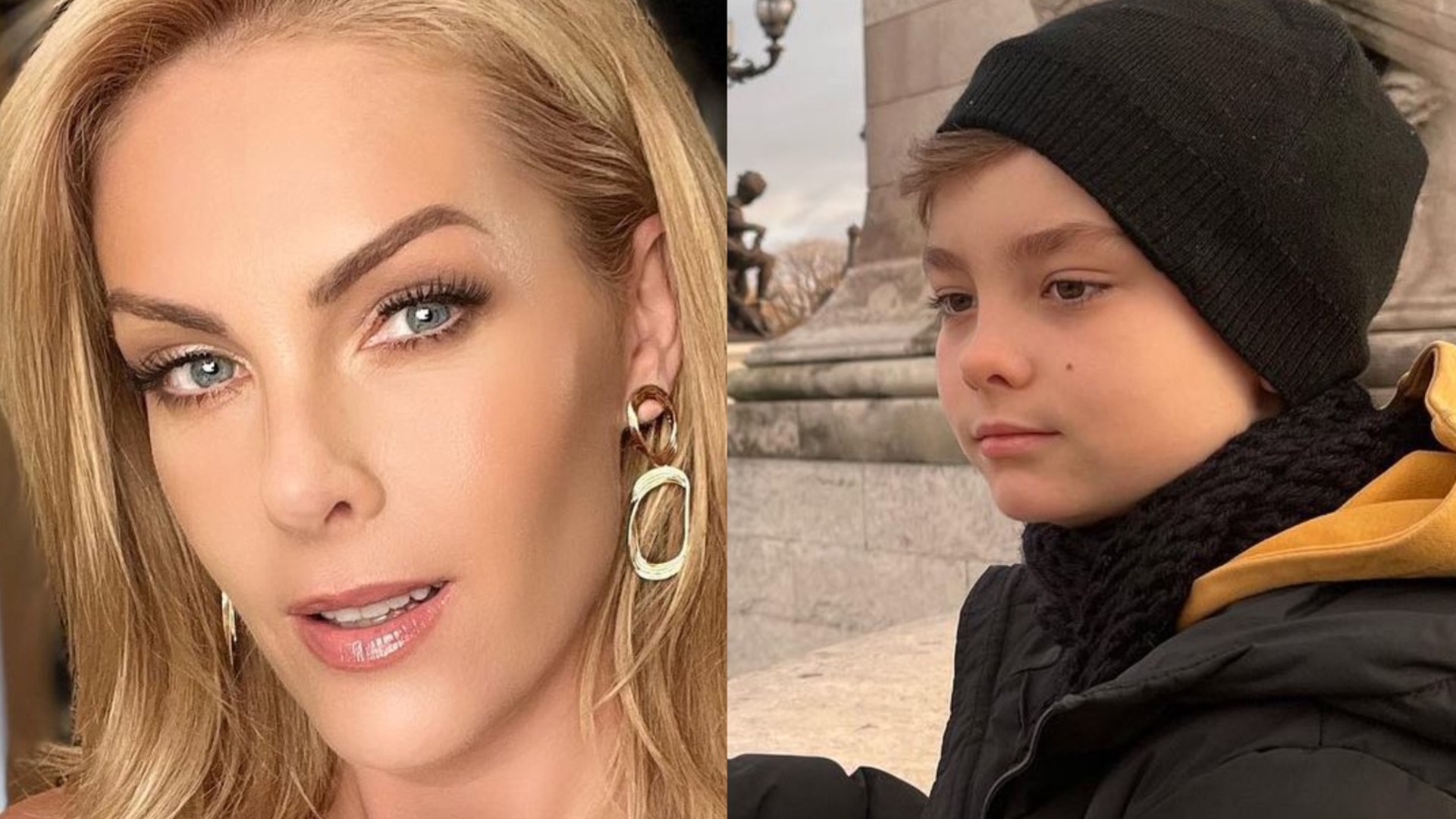 Na Europa, Ana Hickmann realiza sonha do filho Alexandre: “meu pai do céu”