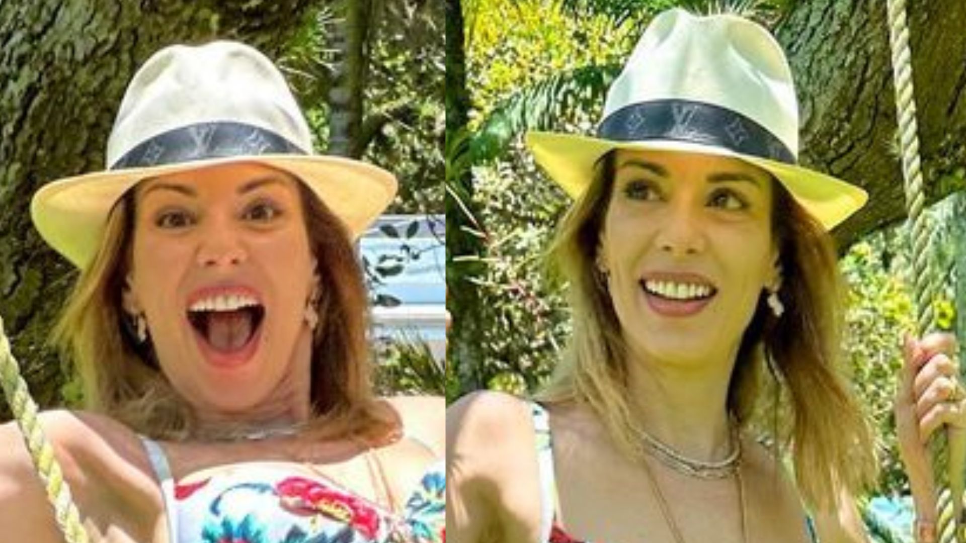 Com biquíni cavado, Ana Furtado surpreende ao surgir de pé em balanço: “Frio na barriga!”