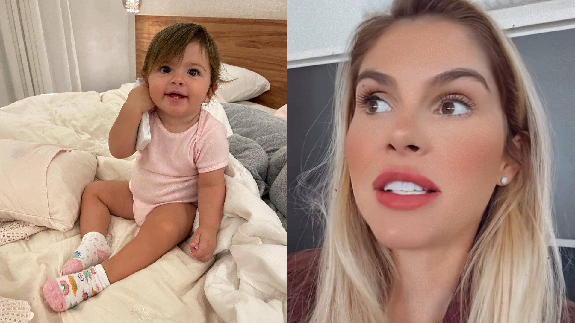 Bárbara Evans fala sobre primeira viagem sem a filha: “Mamãe vai morrer de saudades”