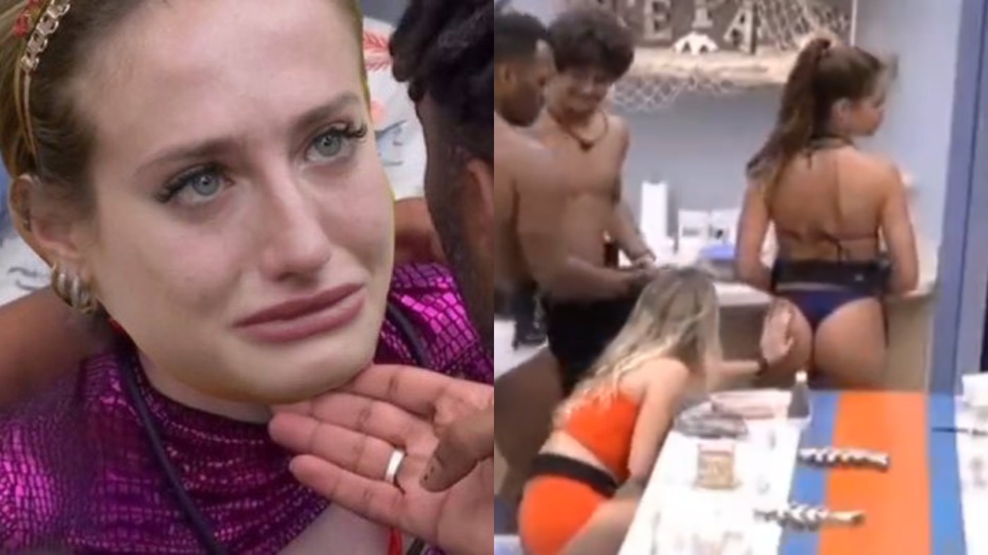 BBB23: Bruna Griphao deixa rivalidade de lado e apalpa bumbum de Key Alves
