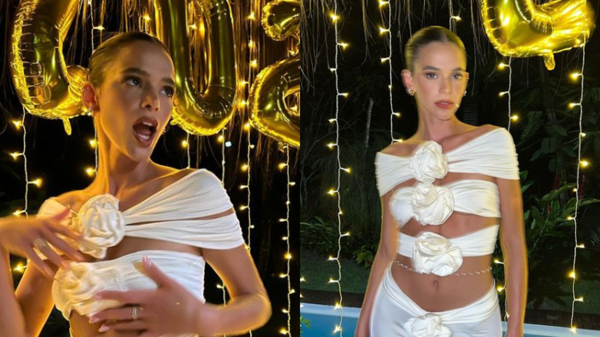Bruna Marquezine mostra detalhes de sua virada de ano e ganha elogio de Xolo Maridueña