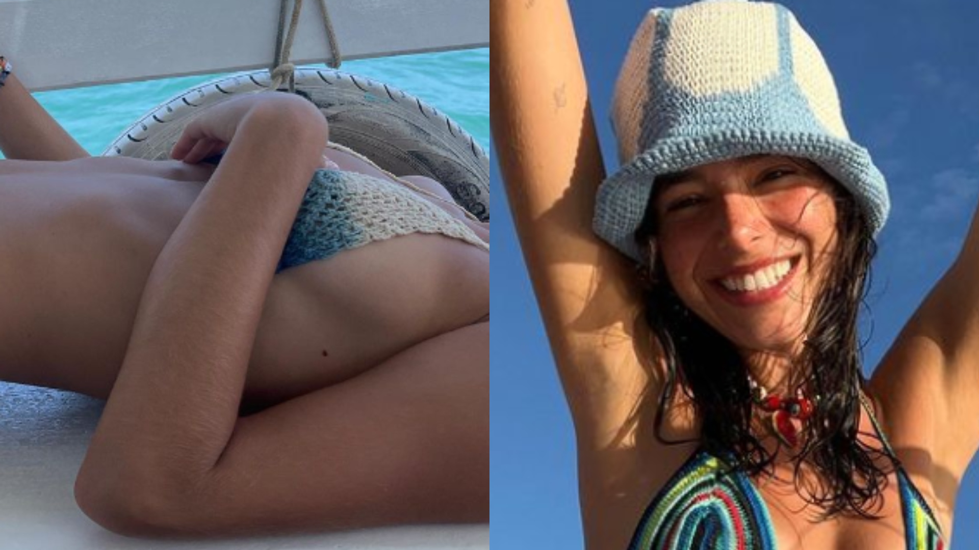 De biquíni, Bruna Marquezine exibe a barriga negativa durante viagem