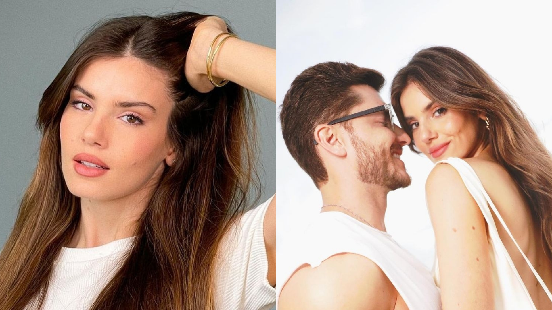 Após avó viralizar na web por foto com Klebber Toledo, Camila Queiroz comenta encontro