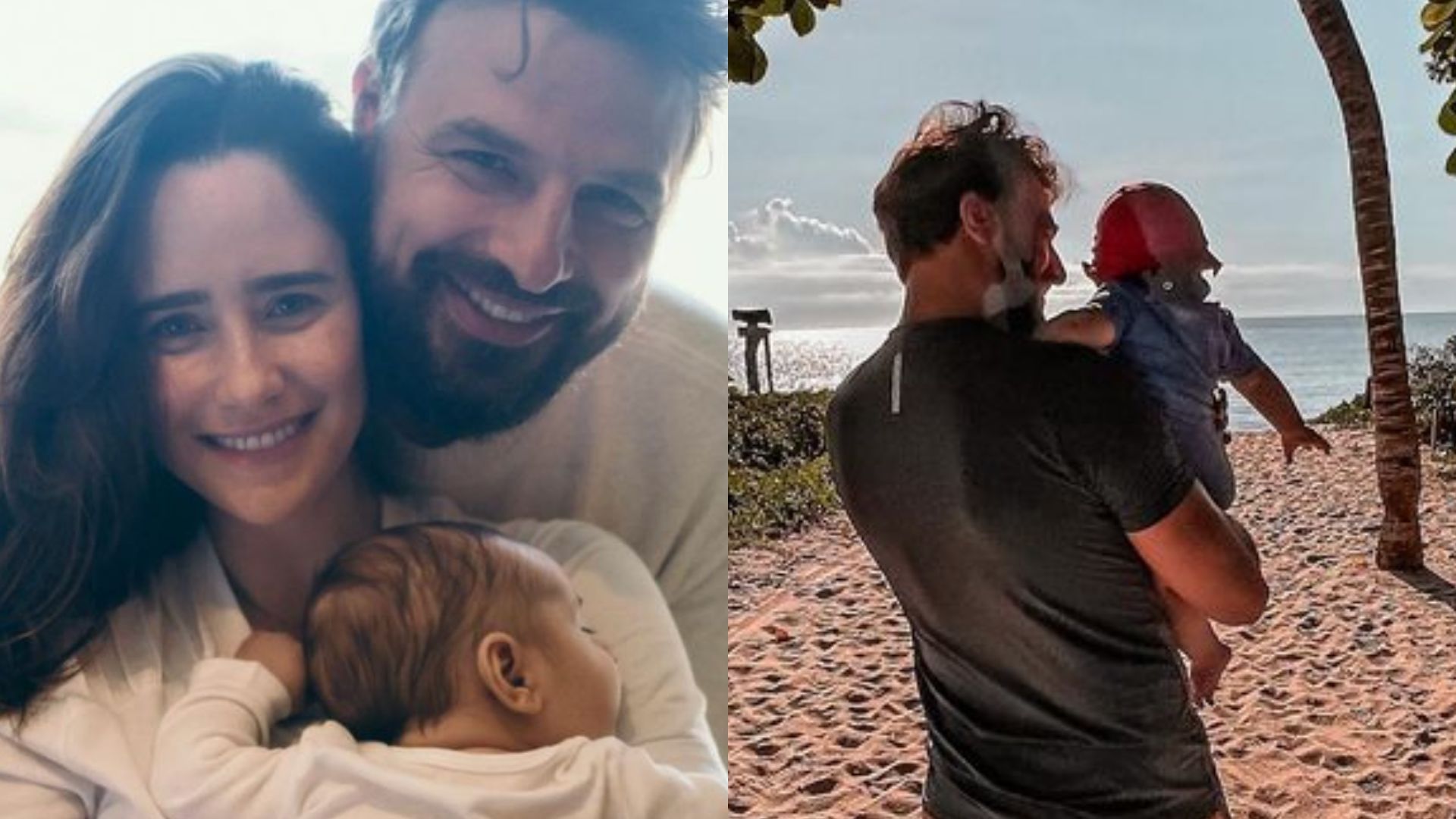 Cássio Reis leva o pequeno Romeo para conhecer o mar pela primeira vez: “Muito especial!”