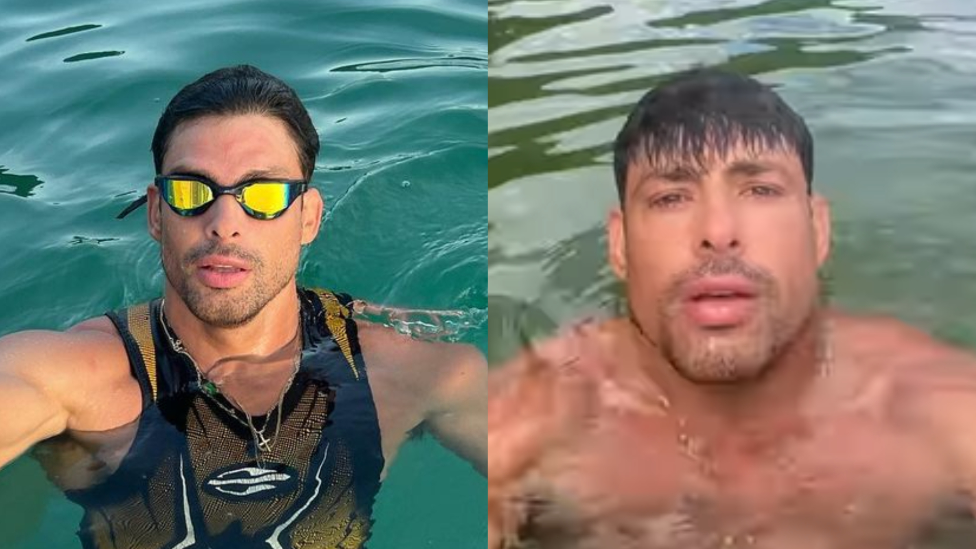 Cauã Reymond compartilha registros no mar e fãs babam: ”Lindo até debaixo d’água”