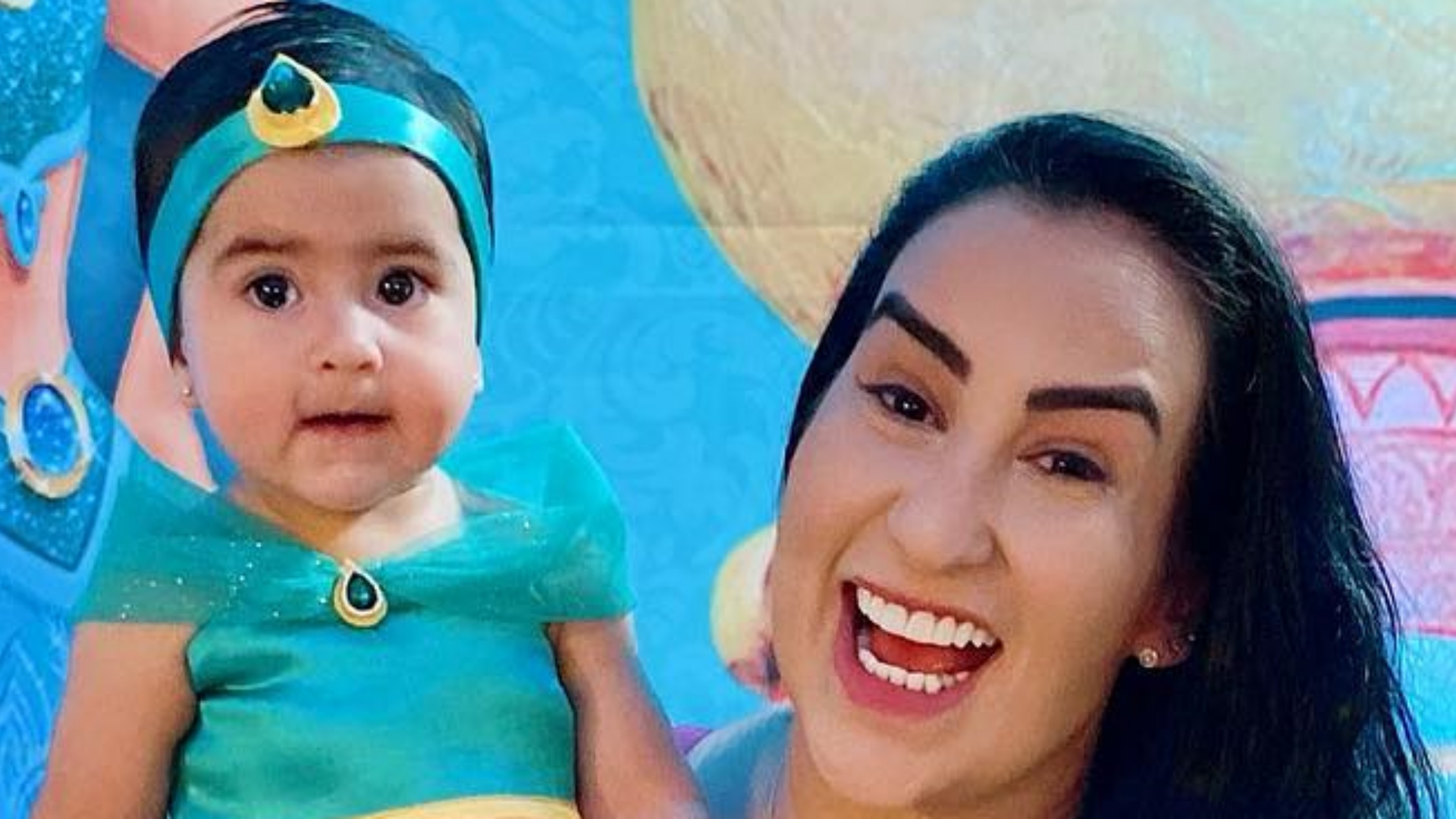 Fabiola Gadelha fantasia a filha de princesa ao comemorar seu nono mês: “Nossa Jasmine”