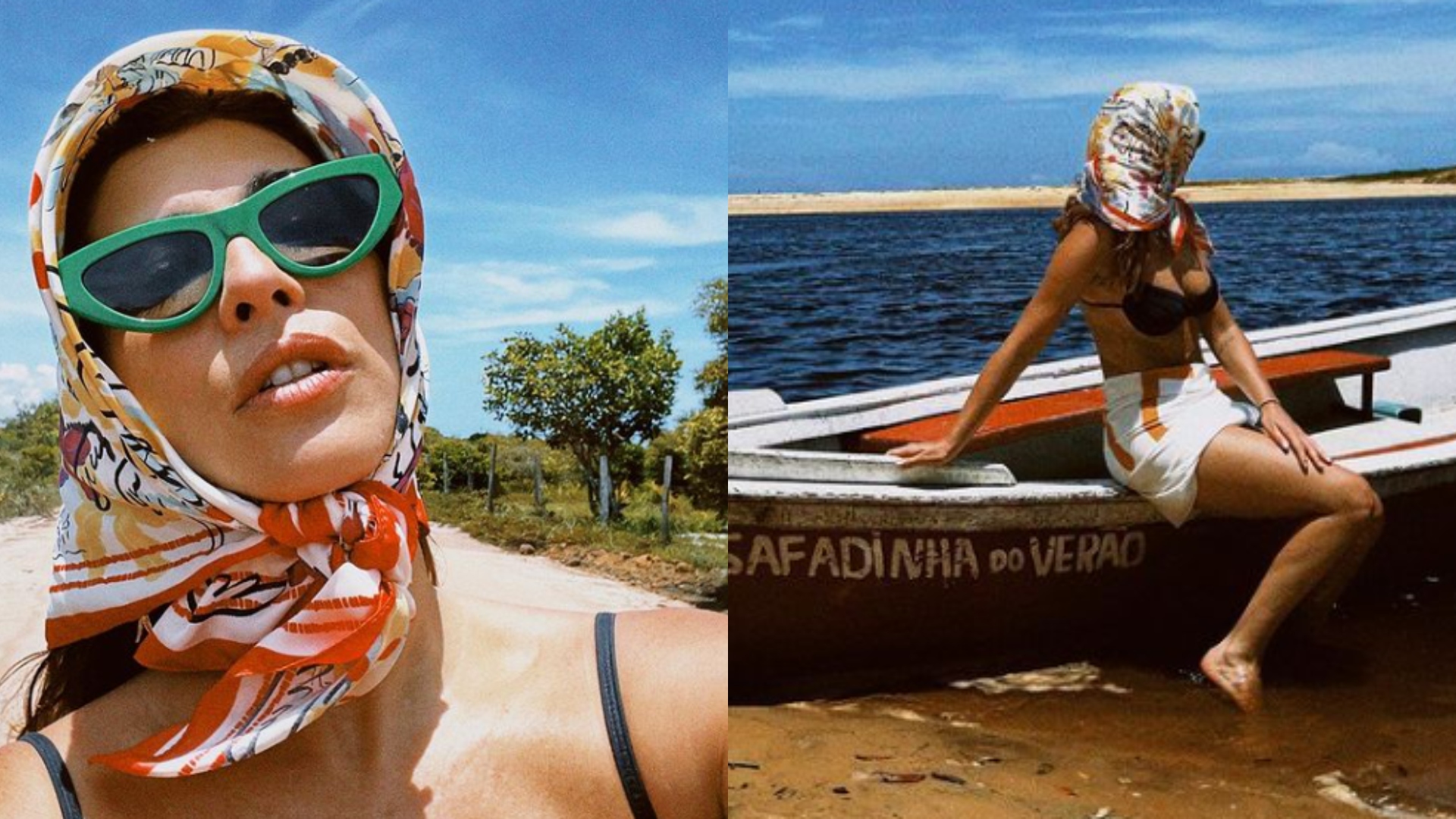 Fernanda Paes Leme curte passeio de canoa em momento romântico ao lado de namorado