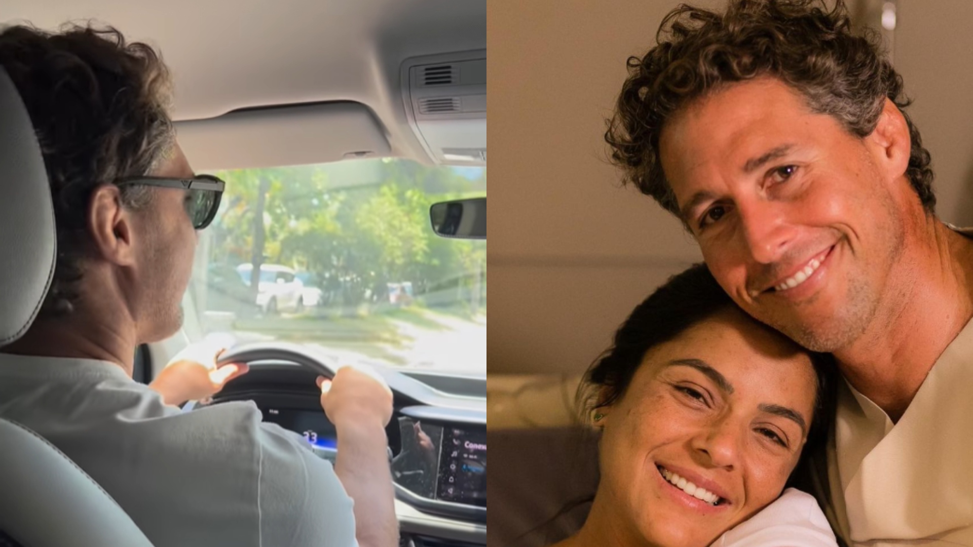 Flávio Canto mostra volta para casa com mulher que teve alta após parto
