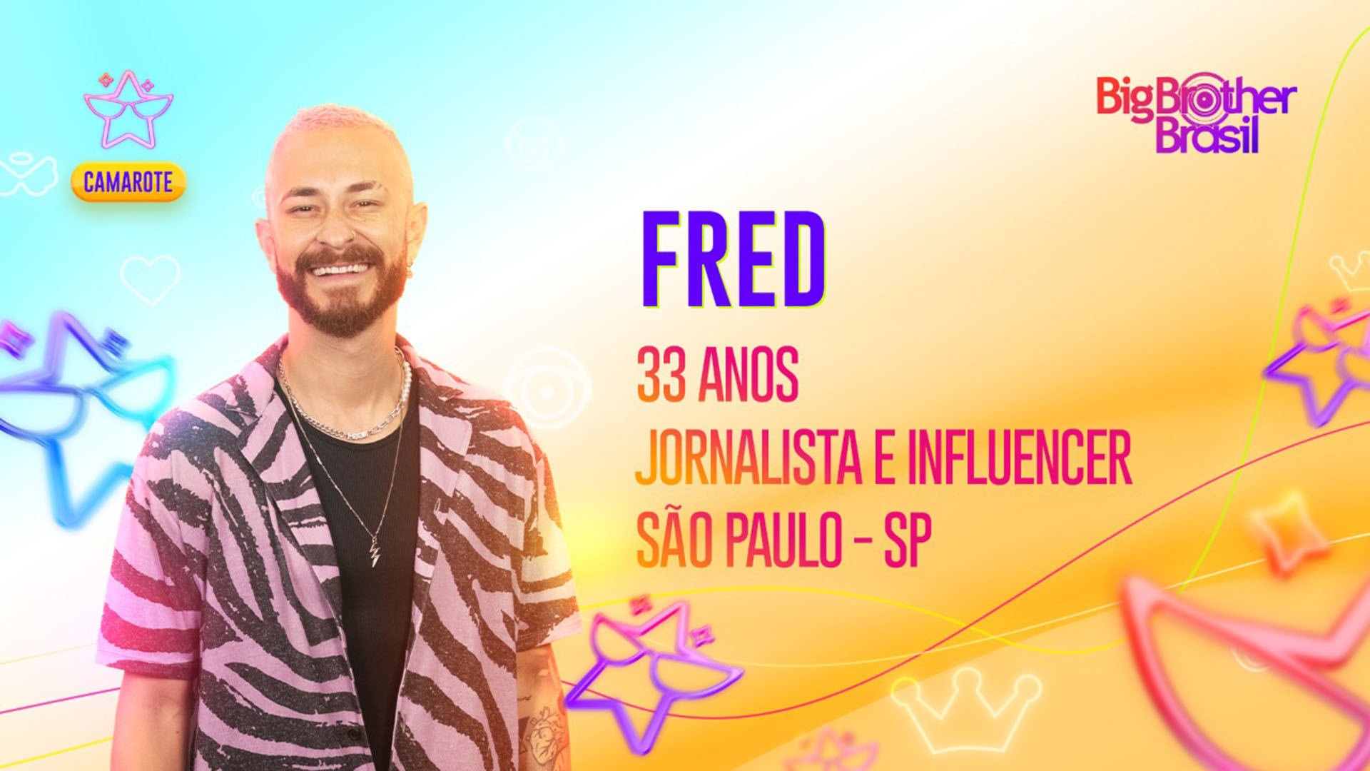 BBB 23: Ex-marido de Boca Rosa, Fred diz que é competitivo