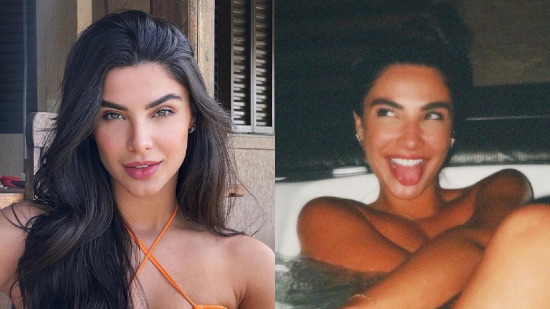 Gabriela Versiani, ex de Kevinho, surge fazendo topless em banheira de hidromassagem