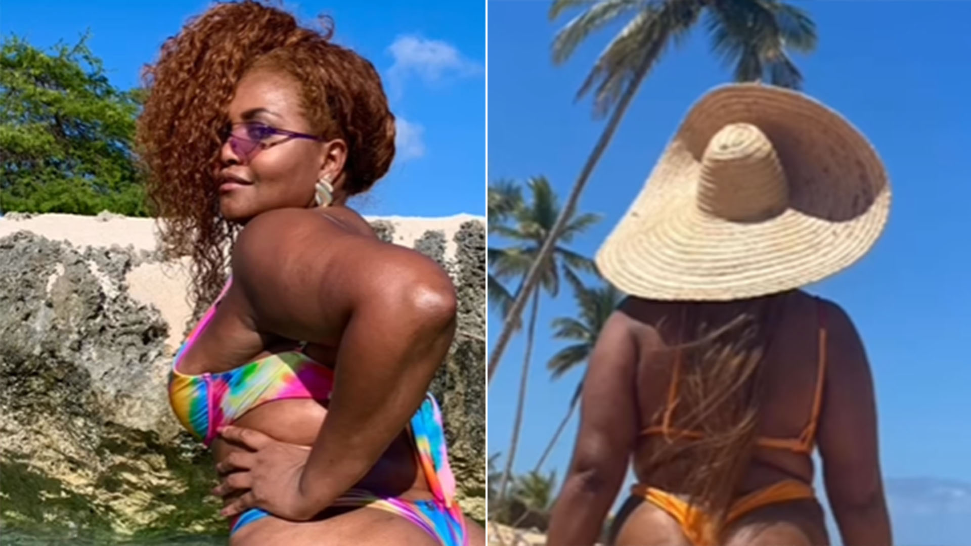 De biquíni, Gaby Amarantos exibe sua beleza natural em fotos sem retoques