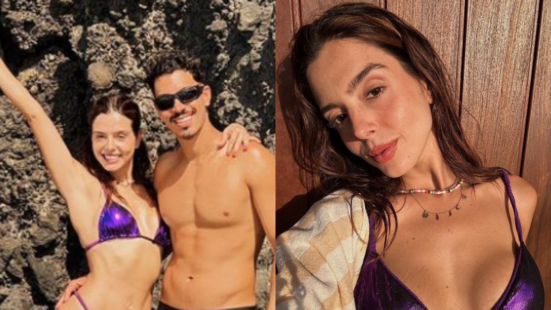 Giovanna Lancellotti protagoniza momento romântico ao lado de namorado em Noronha