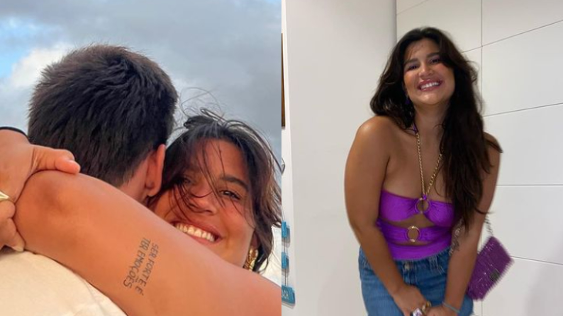Giulia Costa surge em clima de romance com rapaz durante viagem pelo Rio de Janeiro
