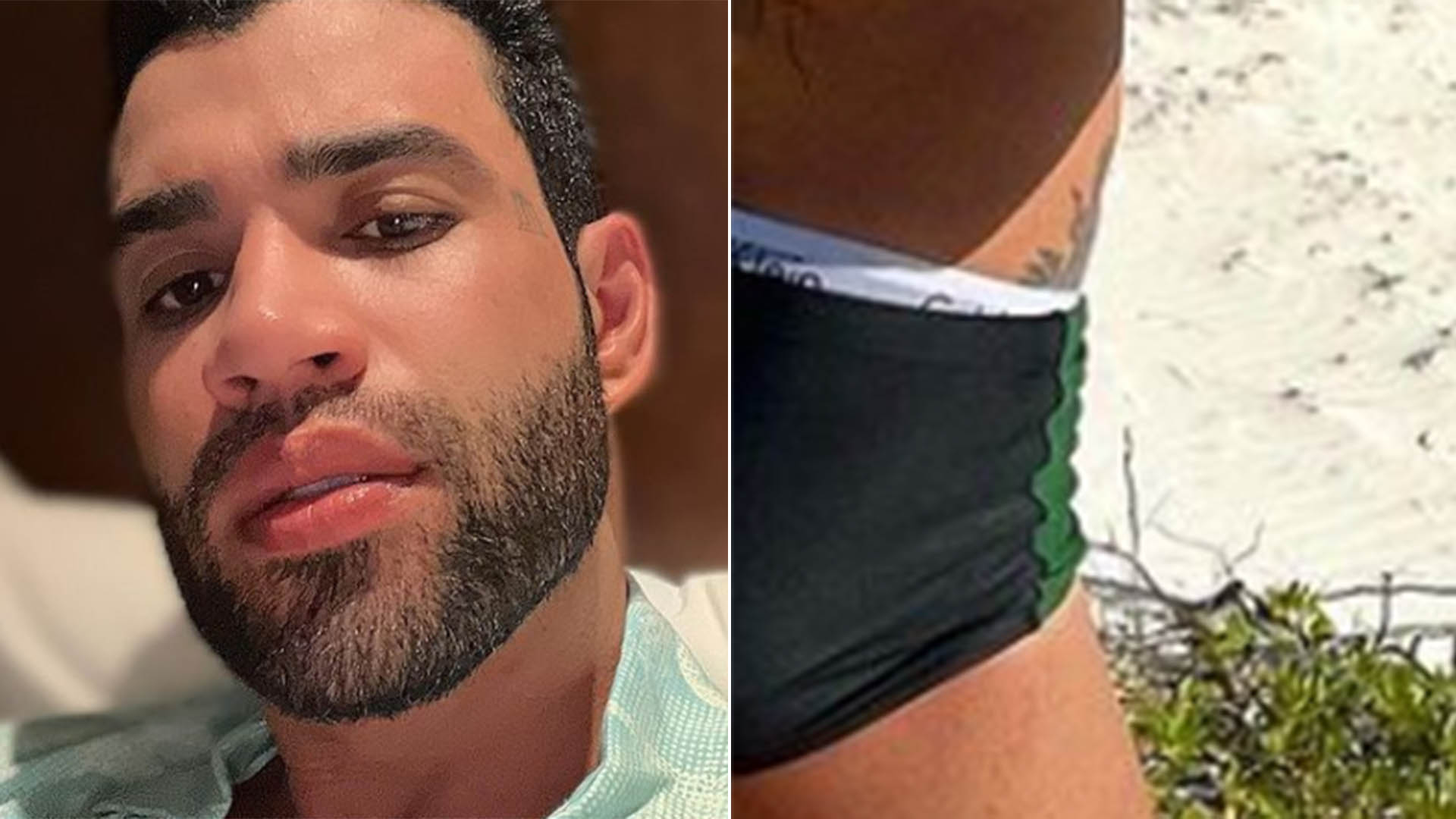 Gusttavo Lima usa cueca por dentro da sunga e explica o motivo