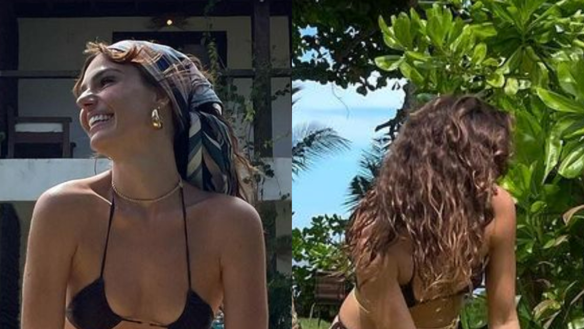 Isis Valverde ostenta beleza de biquíni em viagem à Bahia: ”Mulher mais linda”