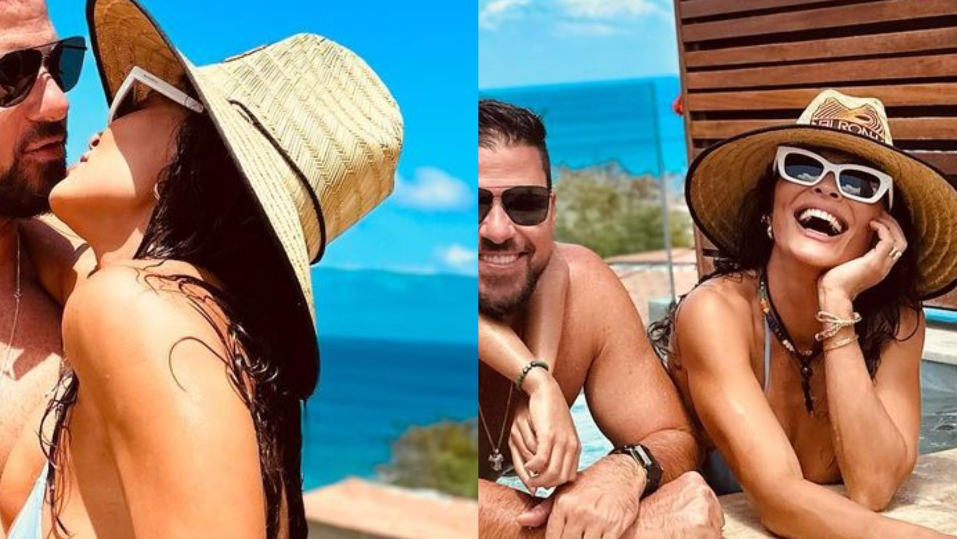 De biquíni, Juliana Paes posa com o marido e os filhos em Noronha: ”Família mais linda”