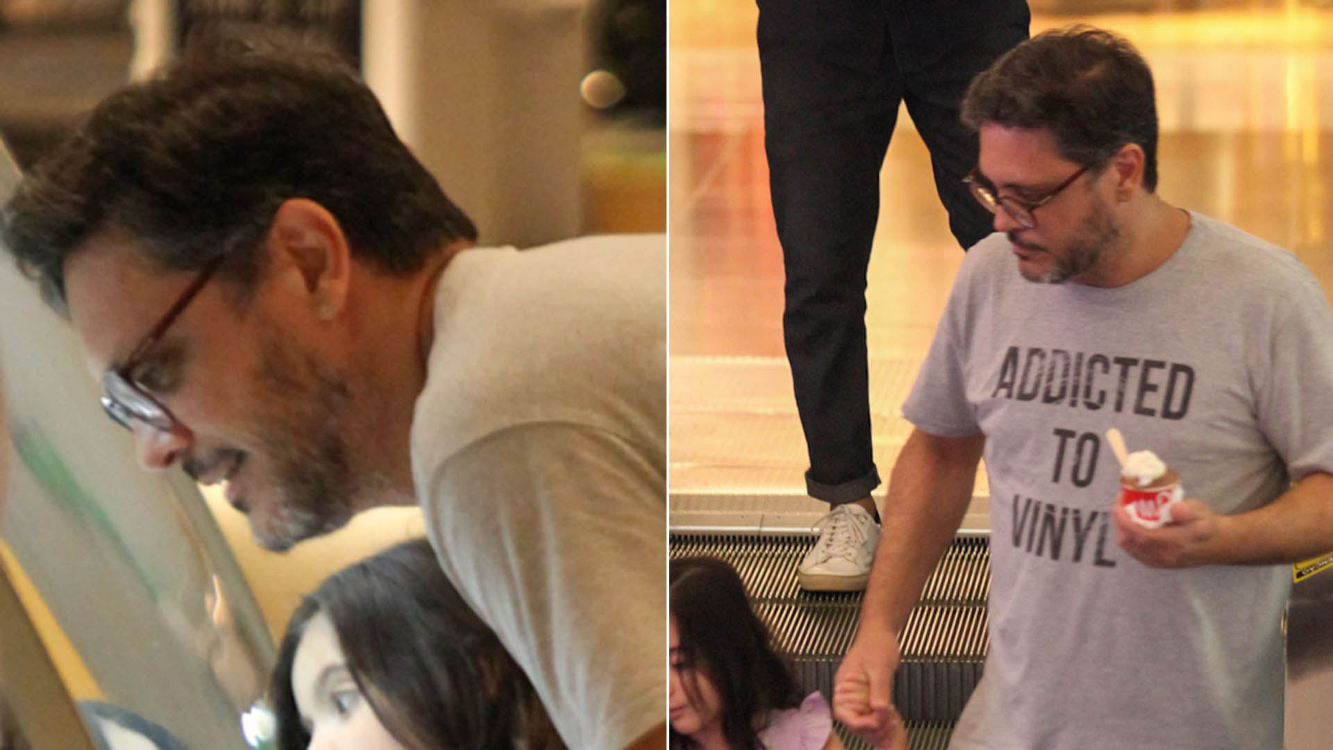 Lúcio Mauro Filho curte passeio com a filha caçula, que esbanja fofura