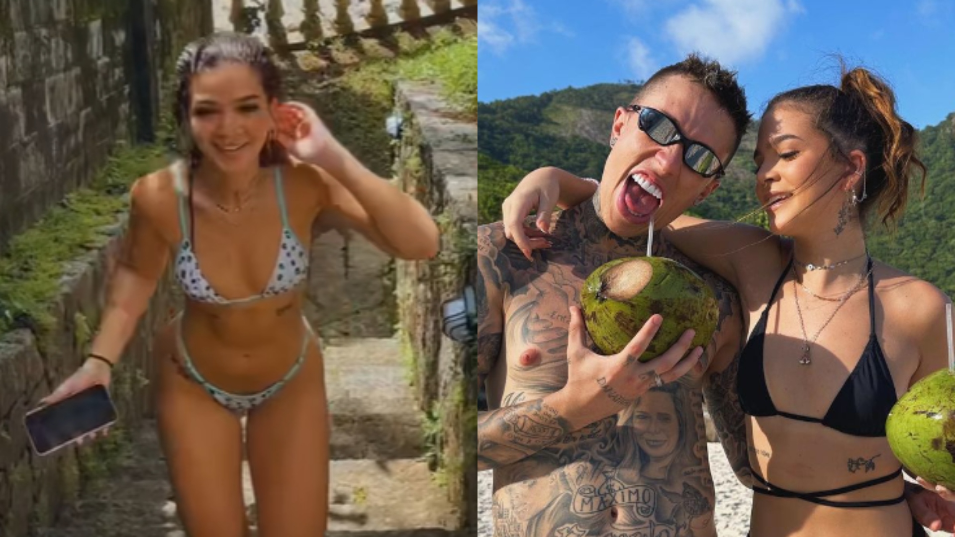 MC Daniel flagra momento de fofura da namorada Mel Maia, durante viagem por Angra dos Reis