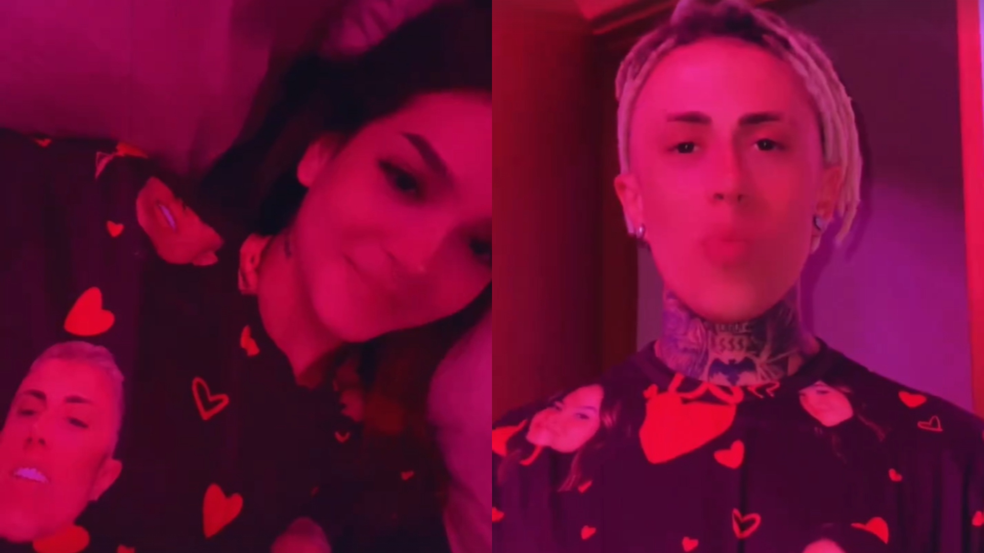 Mel Maia e MC Daniel surgem usando pijamas com o rosto um do outro