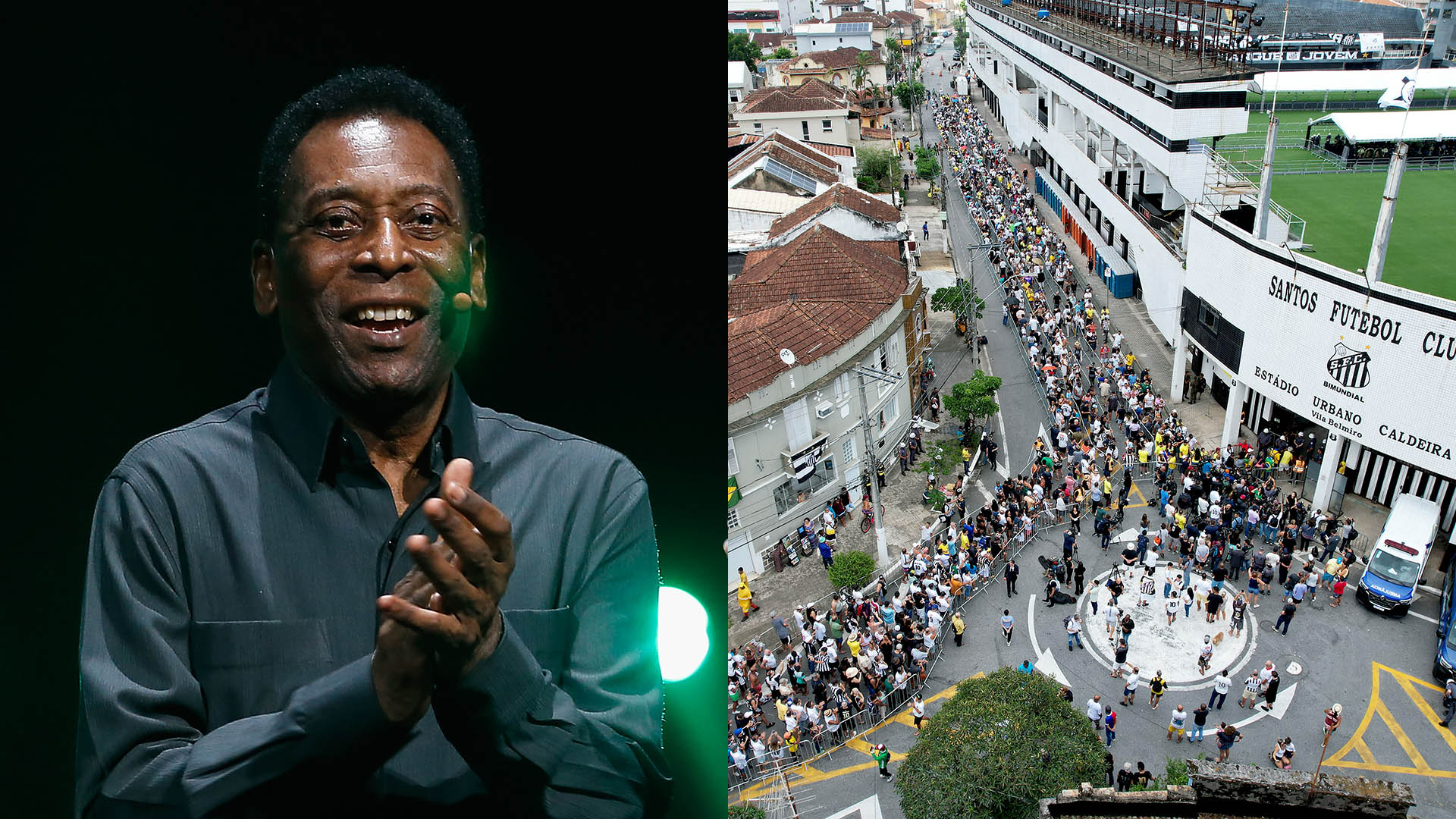 Multidão dá o último adeus para Pelé na Vila Belmiro
