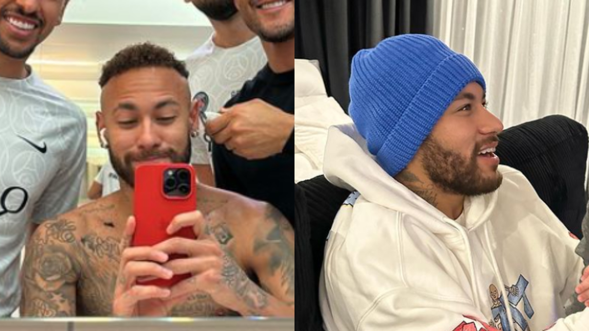 Com ajuda de colegas de time, Neymar Jr. muda o visual antes de partida do PSG
