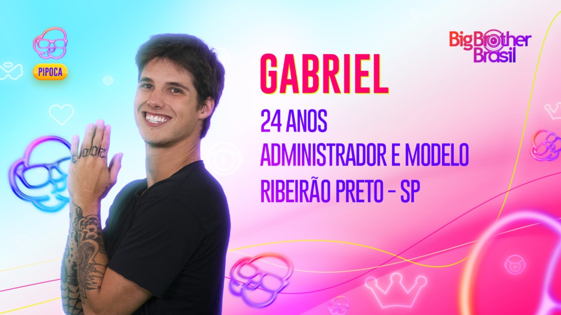 BBB 23: Affair de cantoras famosas, Gabriel é modelo e diz que é chato com organização
