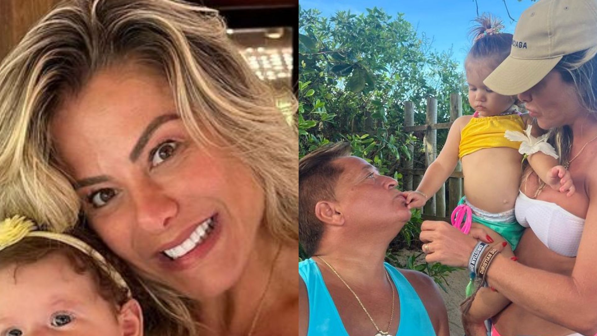 Poliana Rocha e Leonardo encantam em fotos com as netas: “Amor de vô e vó”