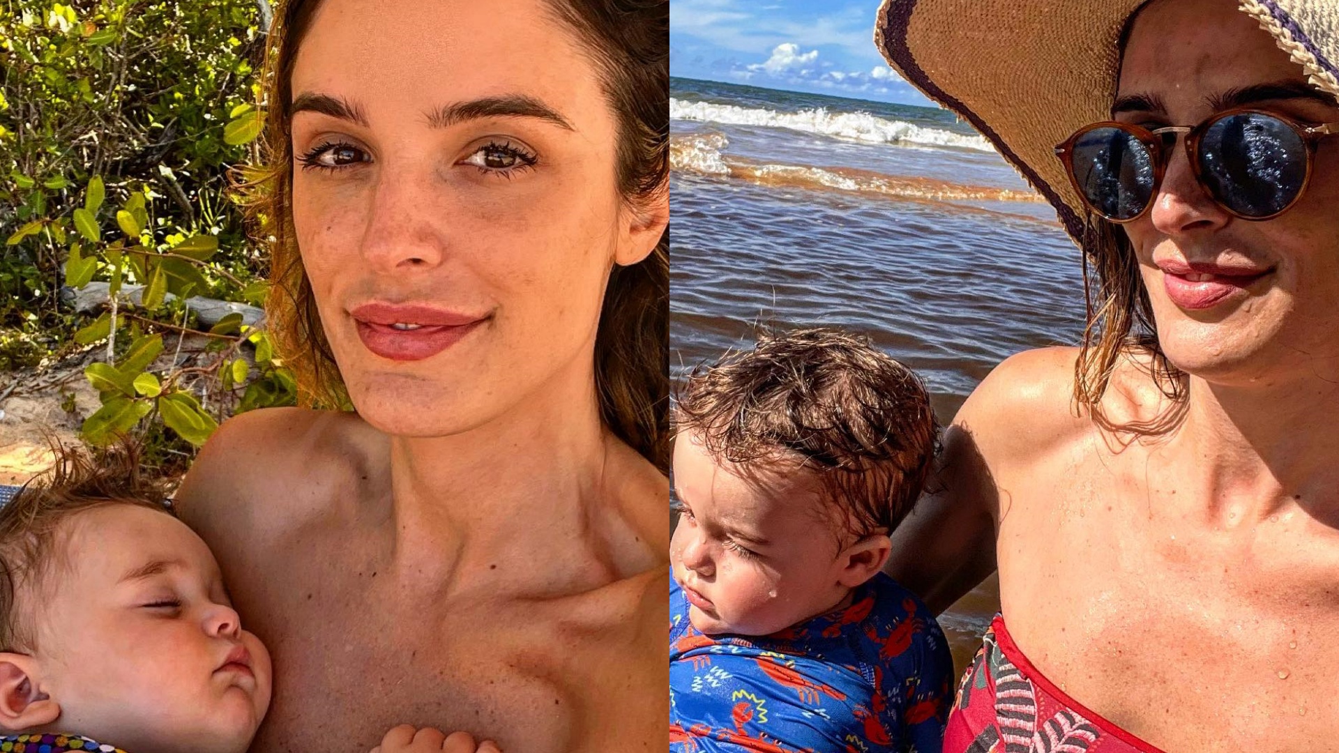 Rafa Brites encanta ao mostrar a primeira vez do filho na praia: “Que fofura”