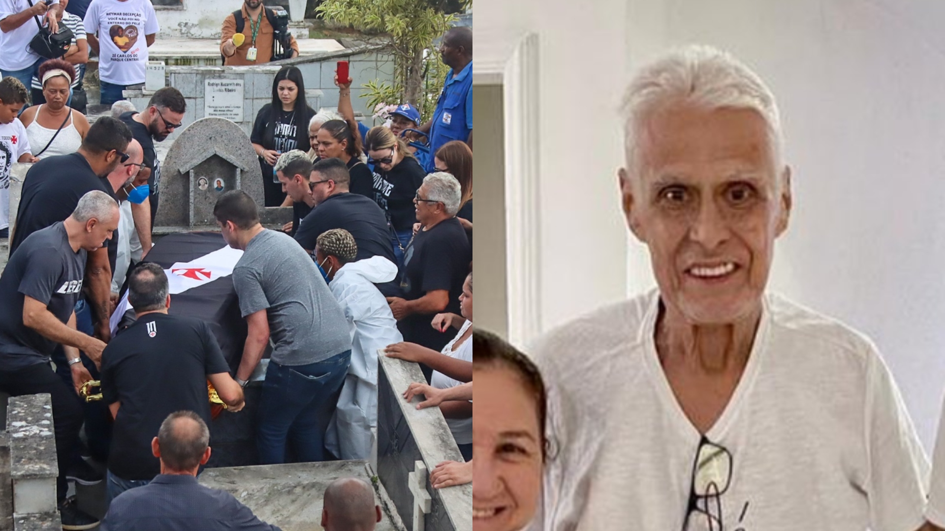 Roberto Dinamite é enterrado em Duque de Caxias
