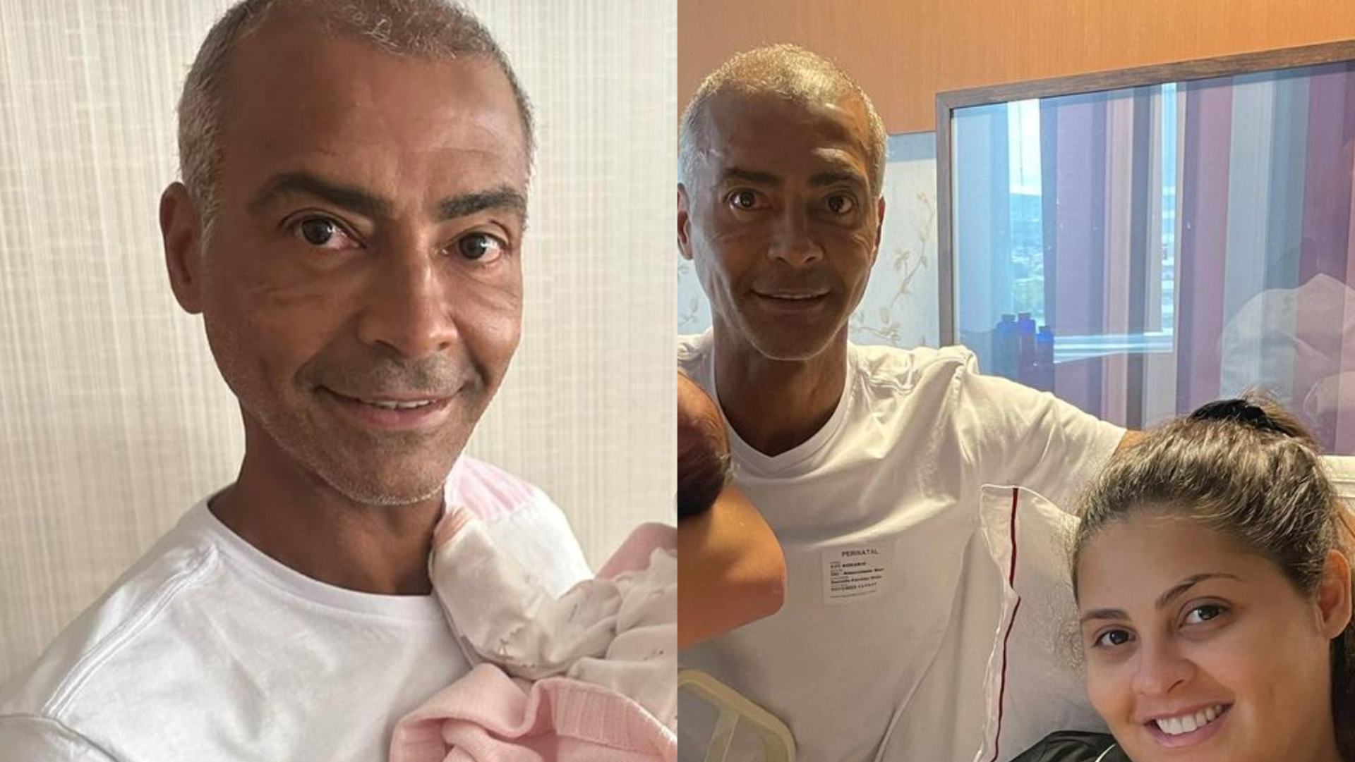 Romário posta as primeiras fotos com a neta recém-nascida: ”Muita bênção”
