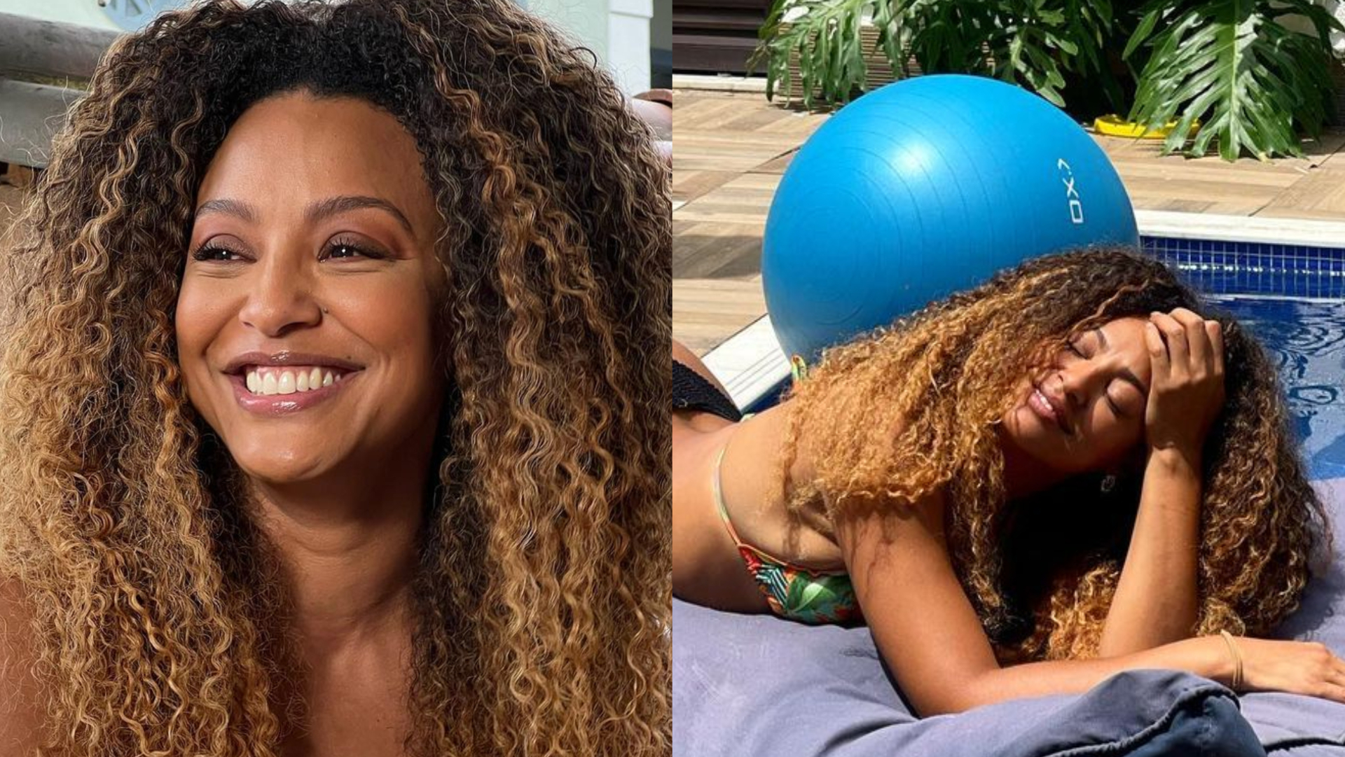 Renovando bronzeado, Sheron Menezzes empina o bumbum à beira da piscina: ”Ô, mulher linda!”