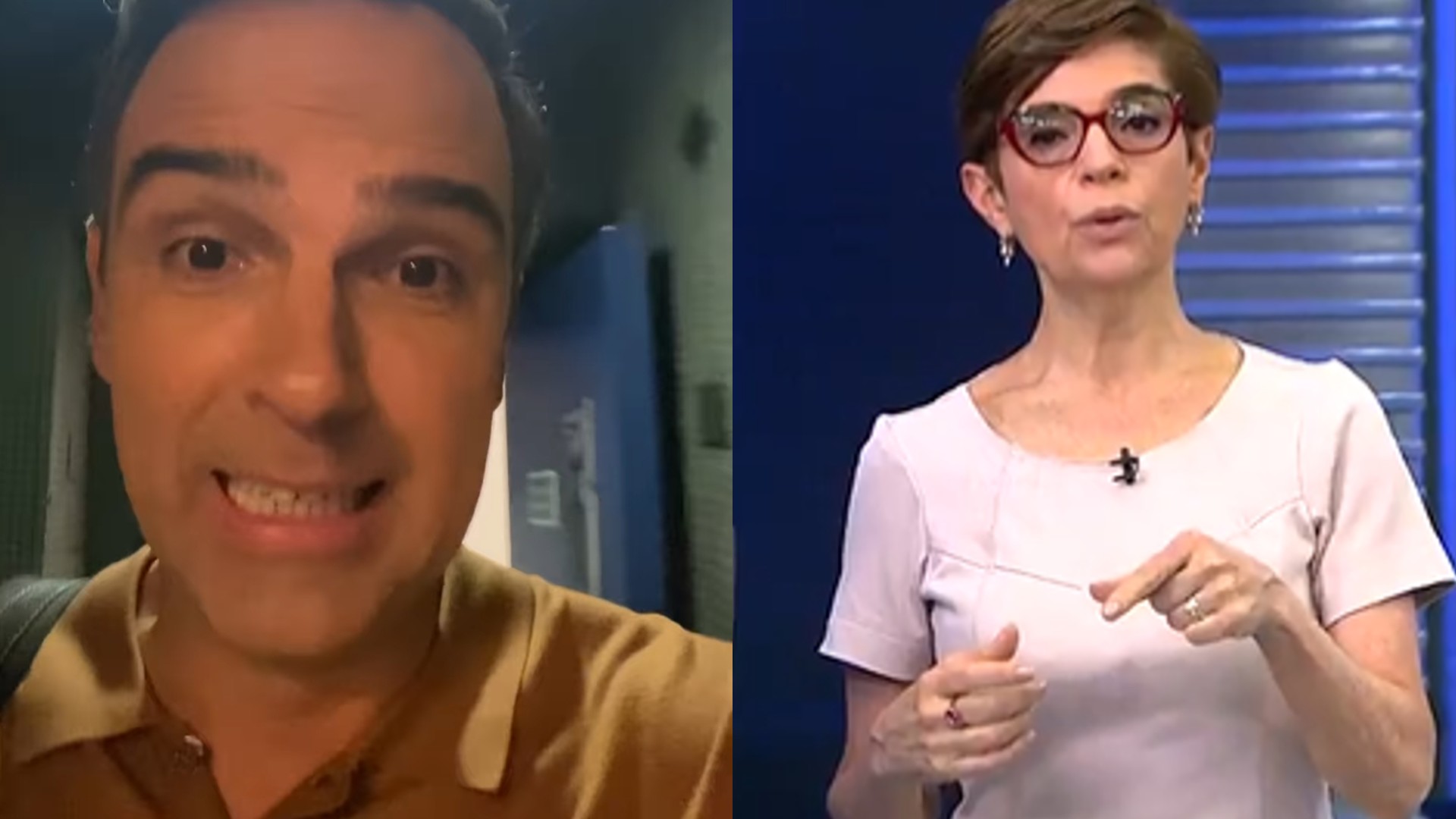 Renata Lo Prete brinca com Tadeu Schmidt após “Prova de Resistência”