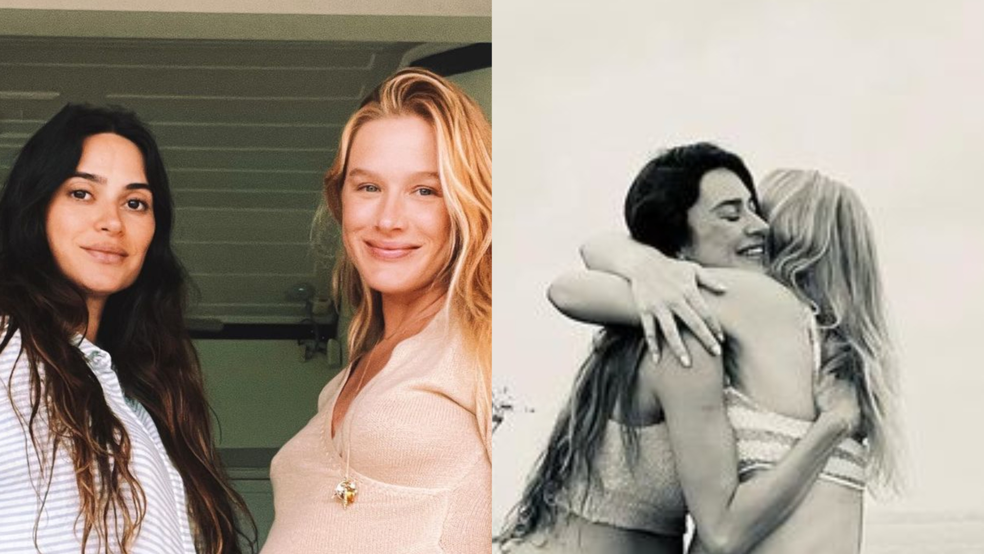 Grávidas, Thaila Ayala e Fiorella Mattheis exibem barriguinhas em ensaio