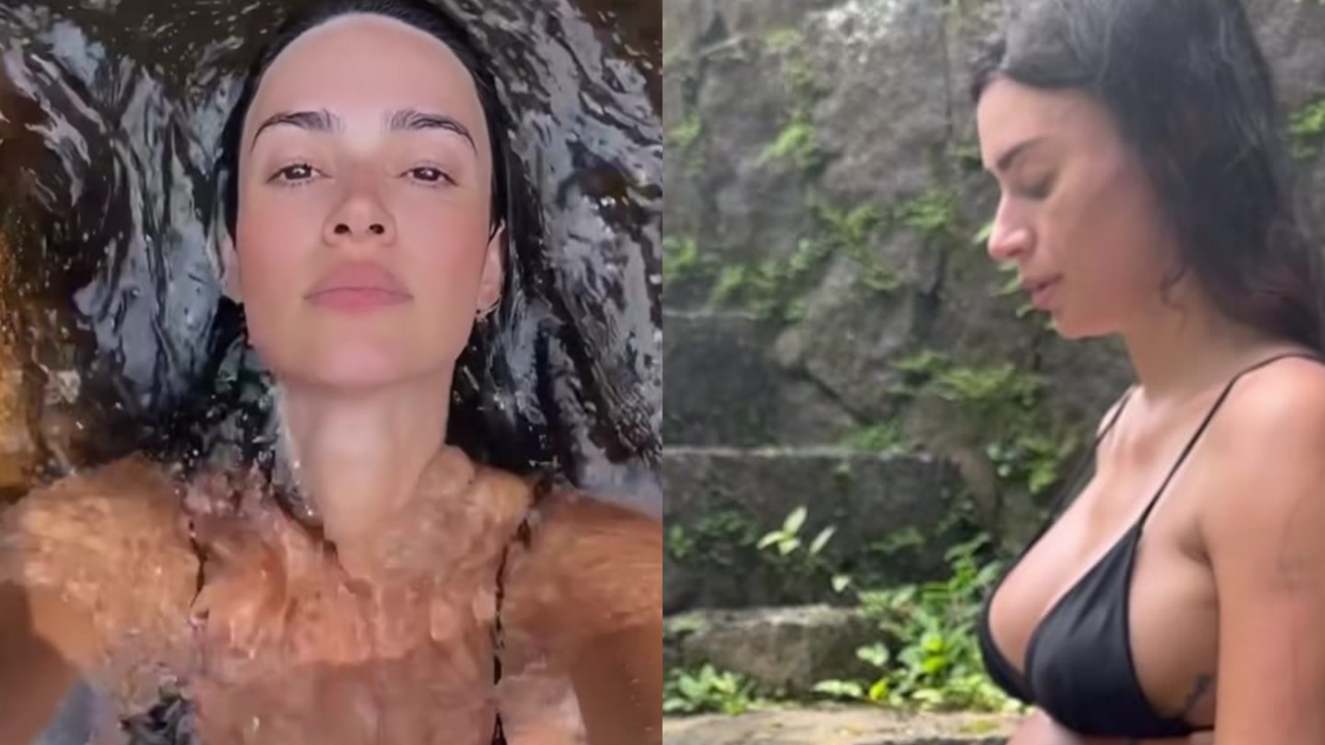 De biquíni, Thaila Ayala exibe barrigão de grávida em vídeo encantador na cachoeira: “Abençoada”